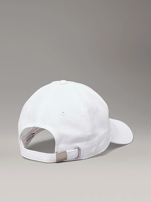 Calvin Klein Calvin Klein Erkek Nefes Alabilen Pamuklu Kumaş CK Logolu Ayarlanabilir Metal Tokalı Beyaz Spor Şapka LV04G5032G-YAF