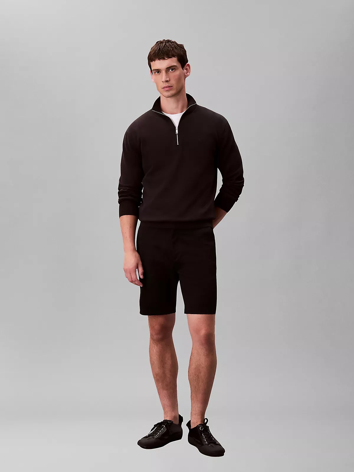 Calvin Klein Calvin Klein Erkek Normal Kesim Pamuklu Chino Siyah Şort LV04LB600G-UB1