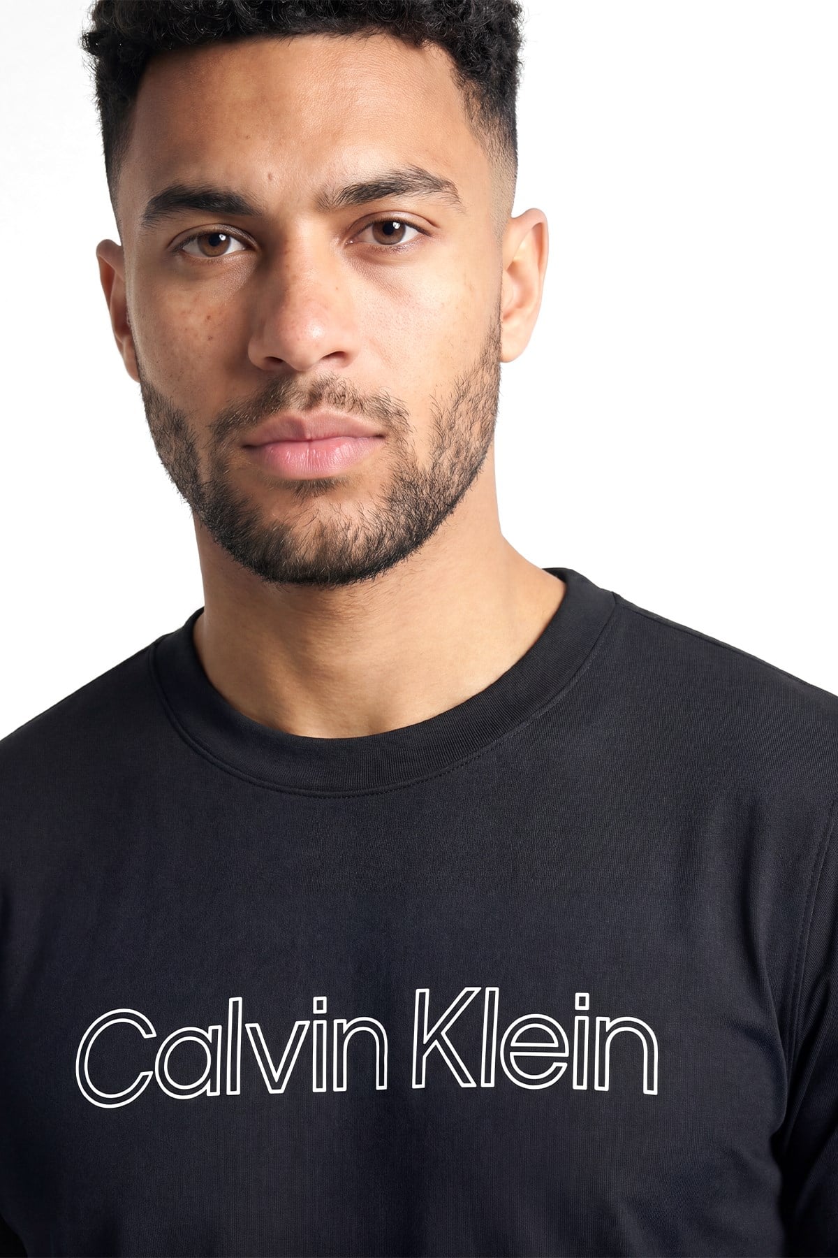 Calvin Klein Calvin Klein Erkek Normal Kalıp Logo Baskılı Yuvarlak Yakalı Uzun Kollu Siyah Sweatshirt LV04RG281G-UB1