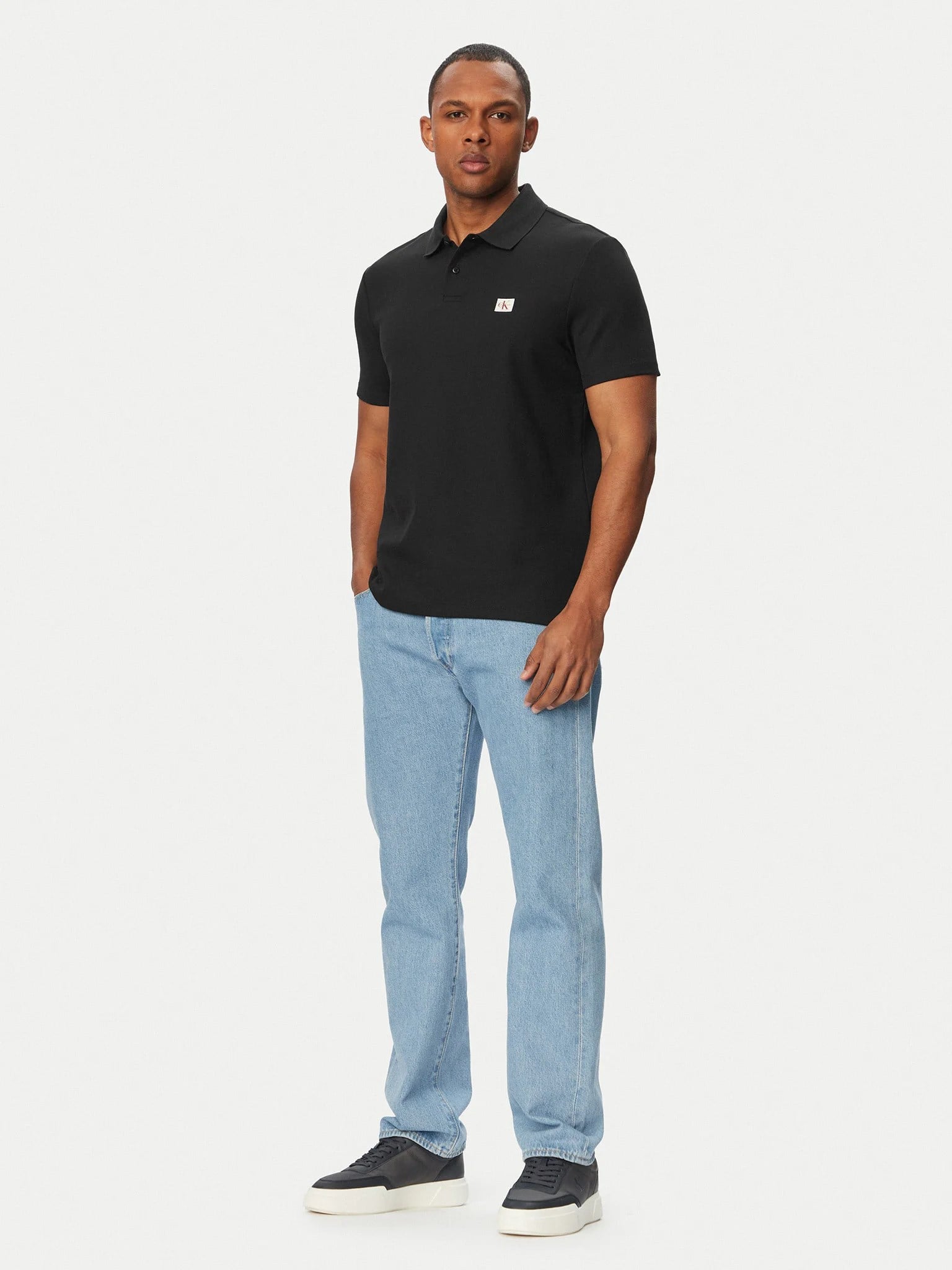 Calvin Klein Calvin Klein Erkek Normal Kesim Pamuk İçerikli Esnek Örme Kumaşlı Kısa Kollu Siyah T-Shirt LV04RG217G-UB1