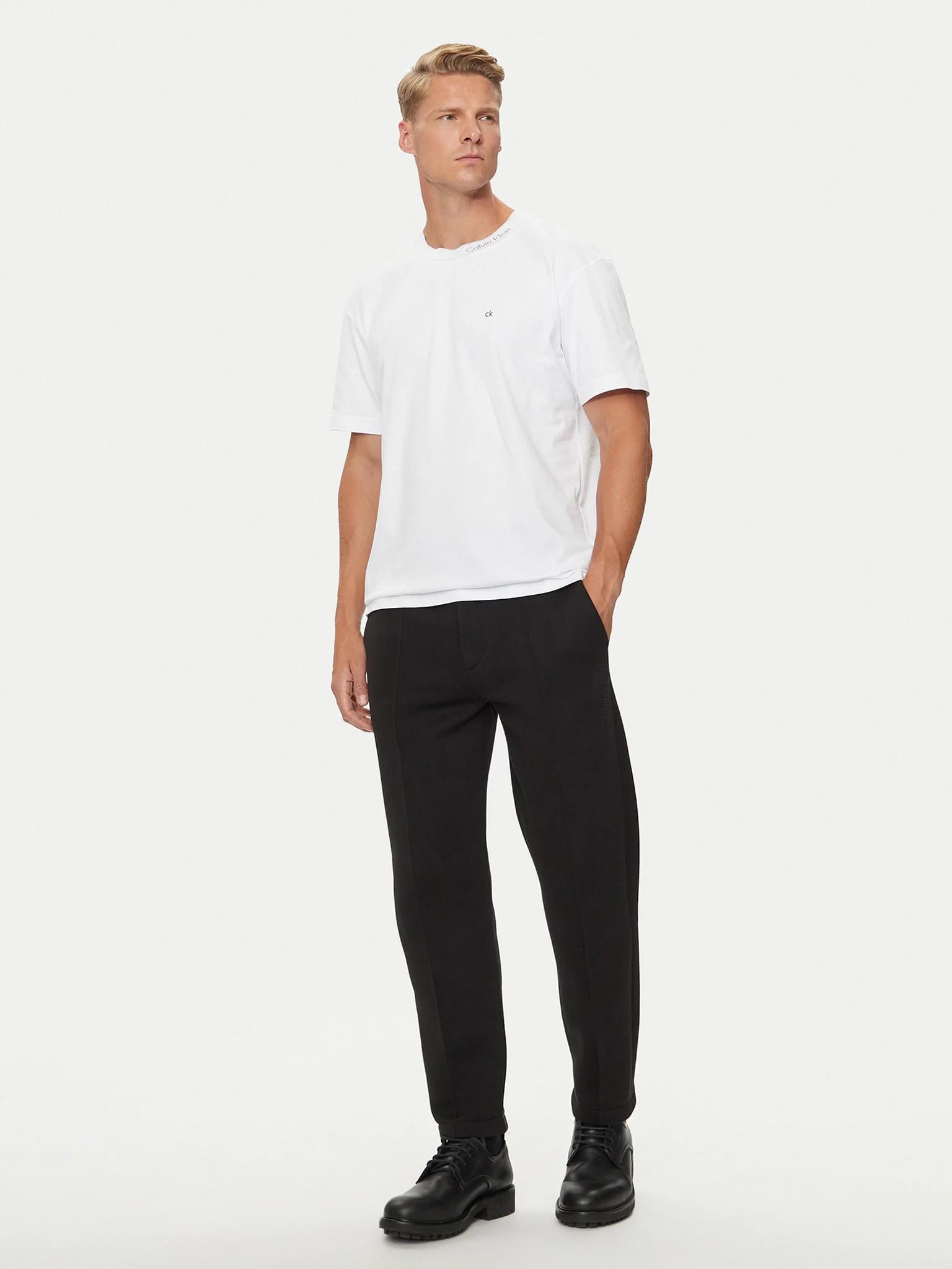 Calvin Klein Calvin Kleın Erkek Normal bel Boru Paça Günlük Kullanım Siyah Eşofman Altı K10K113661-BEH