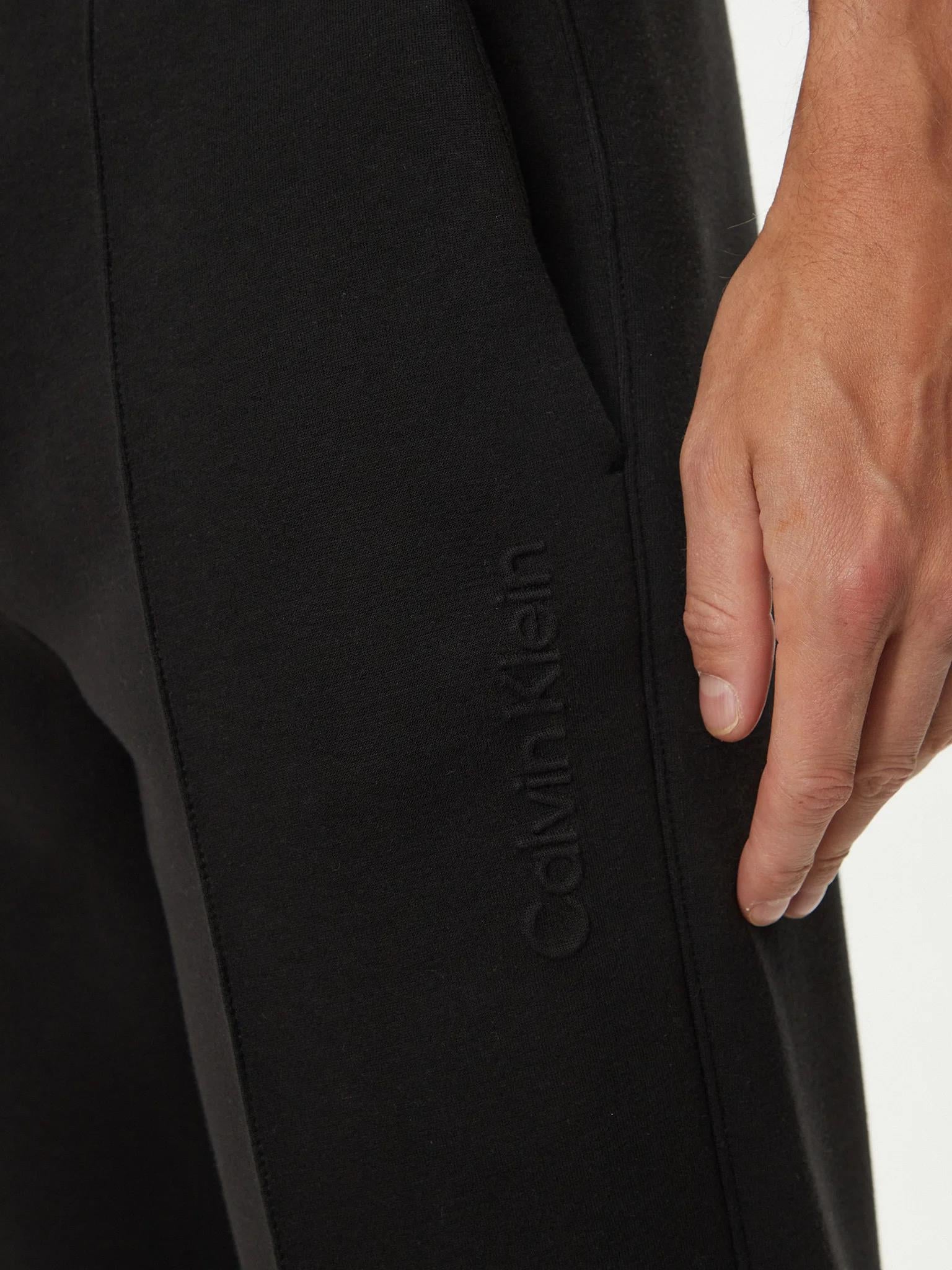 Calvin Klein Calvin Kleın Erkek Normal bel Boru Paça Günlük Kullanım Siyah Eşofman Altı K10K113661-BEH