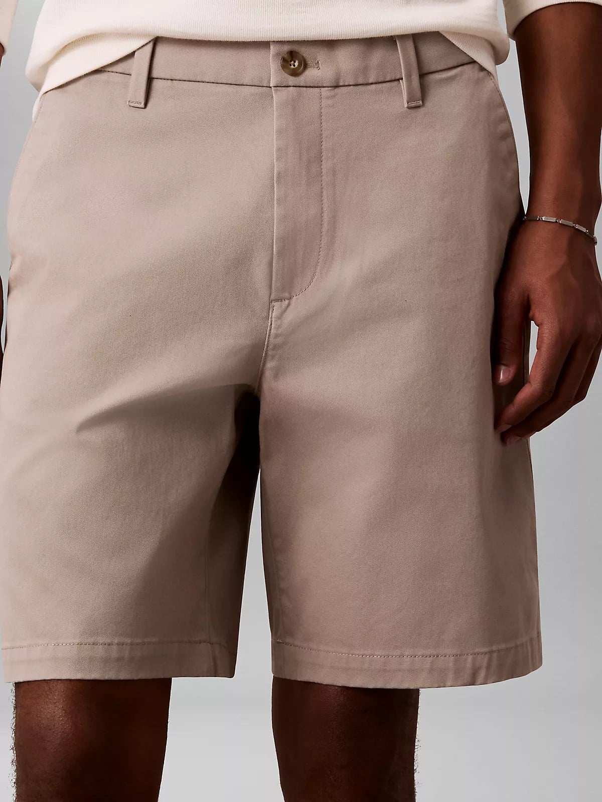 Calvin Klein Calvin Klein Erkek Normal Kesim Pamuklu Chino Bej Şort LV04LB600G-RAK