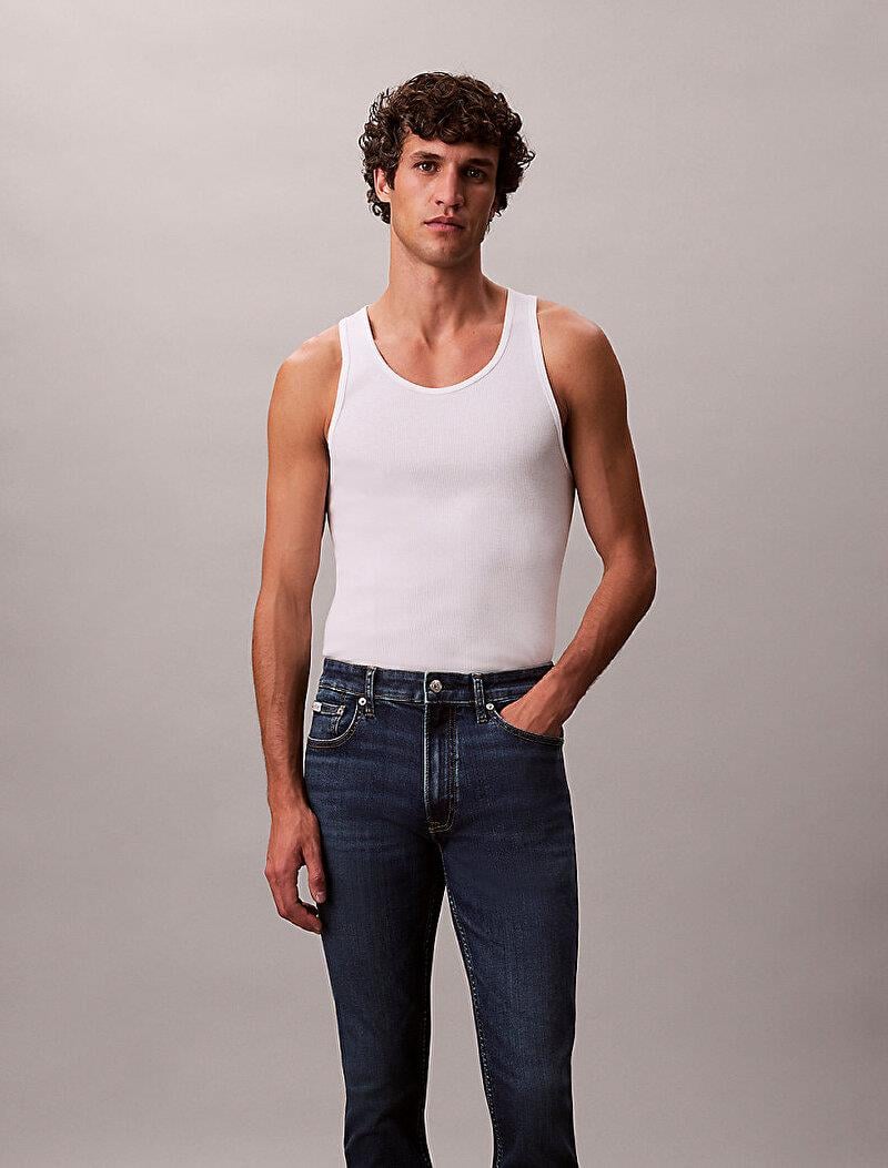 Calvin Klein Calvin Klein Erkek Normal Bel Slim Fit Dar Paça Lacivert Pantolon LV04RB720G-PTR