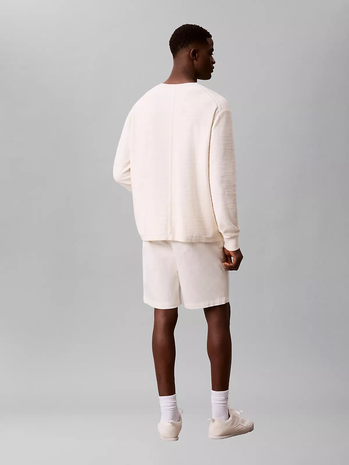 Calvin Klein Calvin Klein Erkek Normal Kesim Pamuklu Chino Beyaz Şort LV04LB600G-YAS