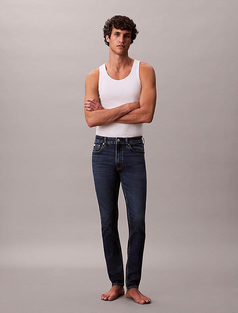 Calvin Klein Calvin Klein Erkek Normal Bel Slim Fit Dar Paça Lacivert Pantolon LV04RB720G-PTR
