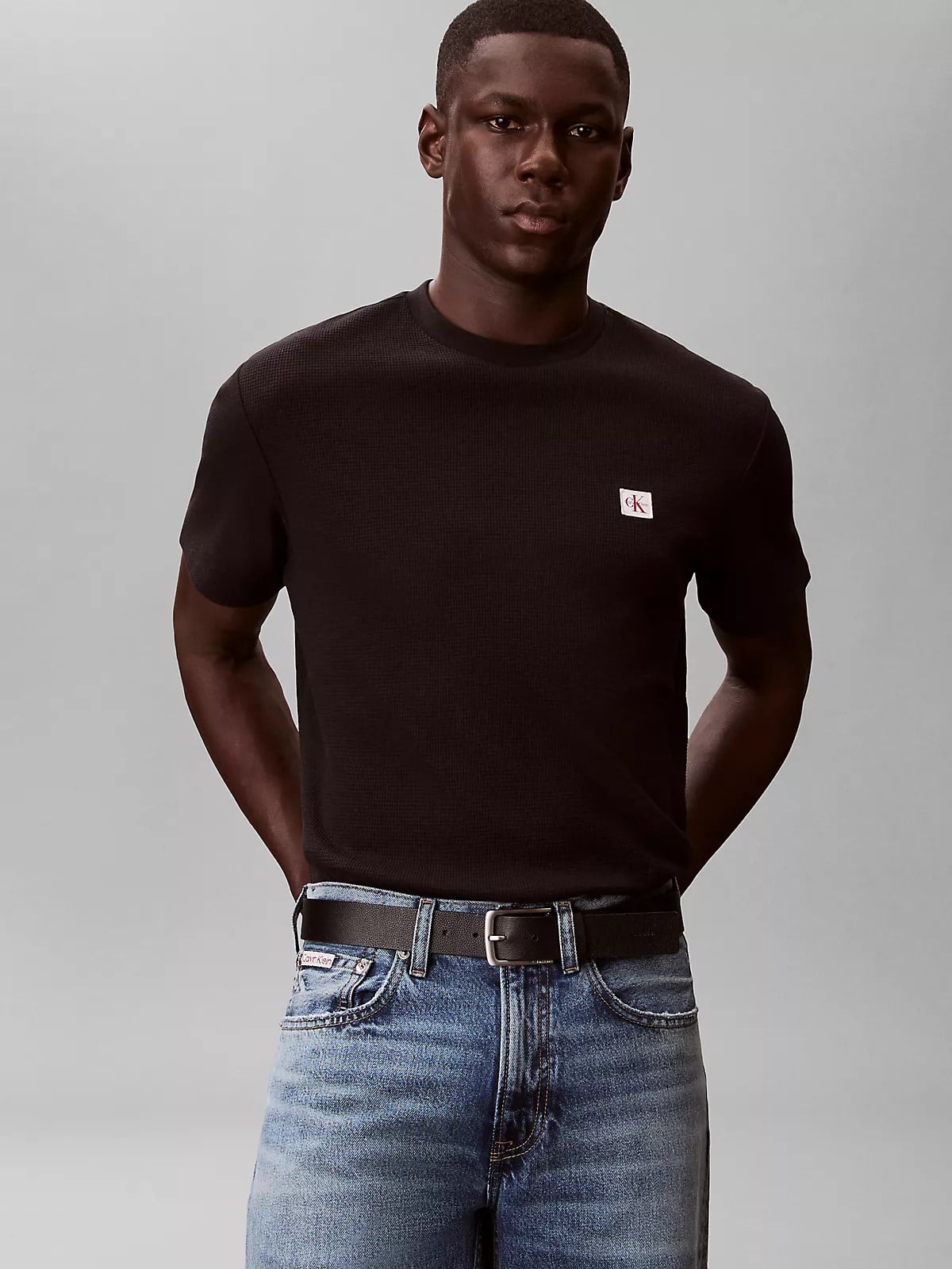 Calvin Klein Calvin Klein Erkek Normal Kesim Yuvarlak Yakalı Logo Etiketli Kısa Kollu Siyah T-Shirt LV04RD008G-UB1