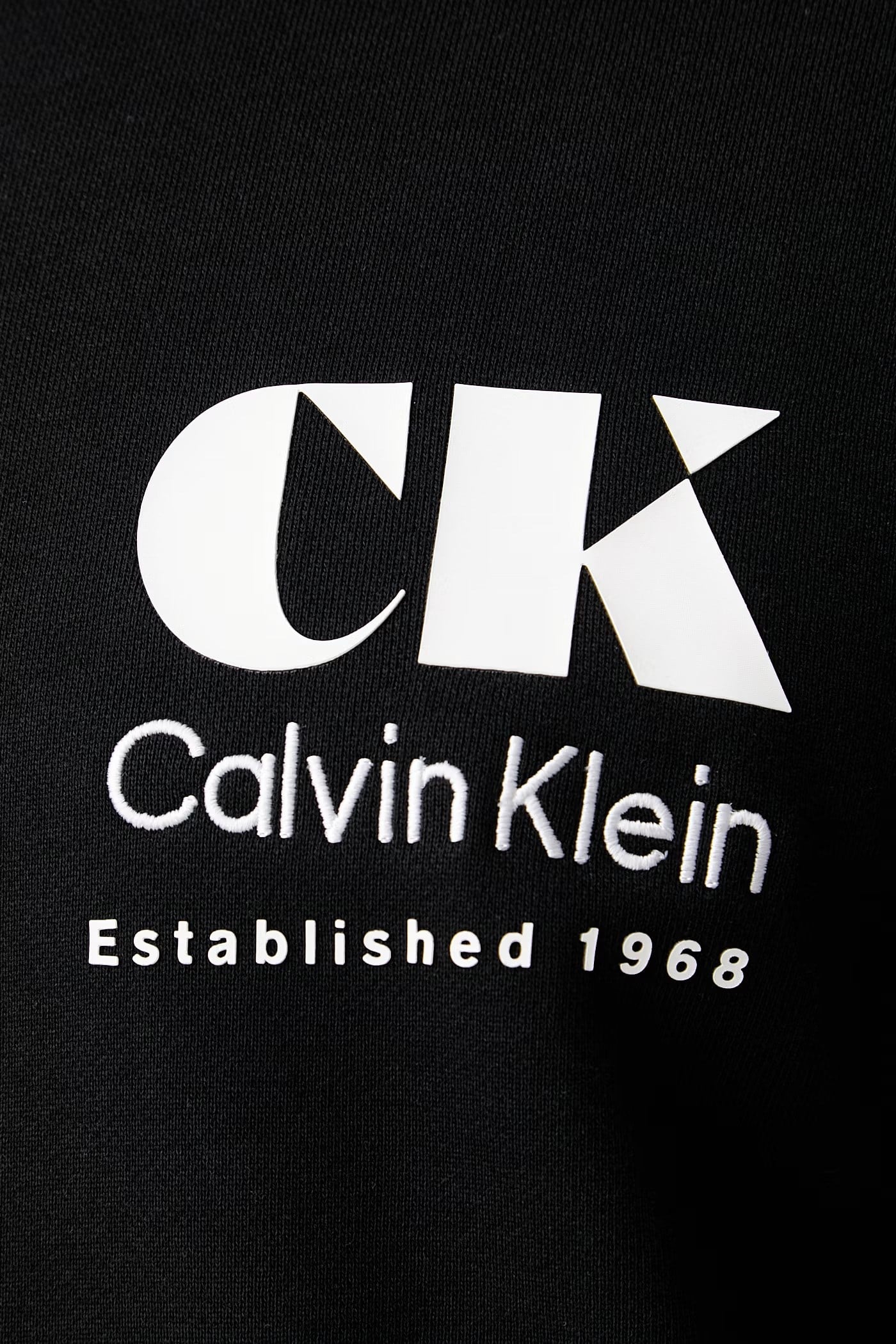 Calvin Klein Calvin Klein Erkek Normal Kalıp Önü ve Arkası Logo Baskılı Kapüşonlu Siyah Sweatshirt LV04RG273G-UB1