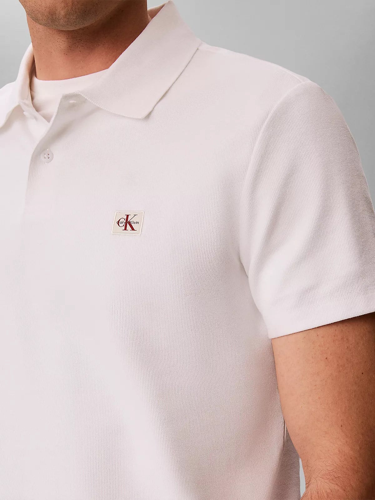 Calvin Klein Calvin Klein Erkek Normal Kesim Pamuk İçerikli Esnek Örme Kumaşlı Kısa Kollu Beyaz T-Shirt LV04RG217G-YAF