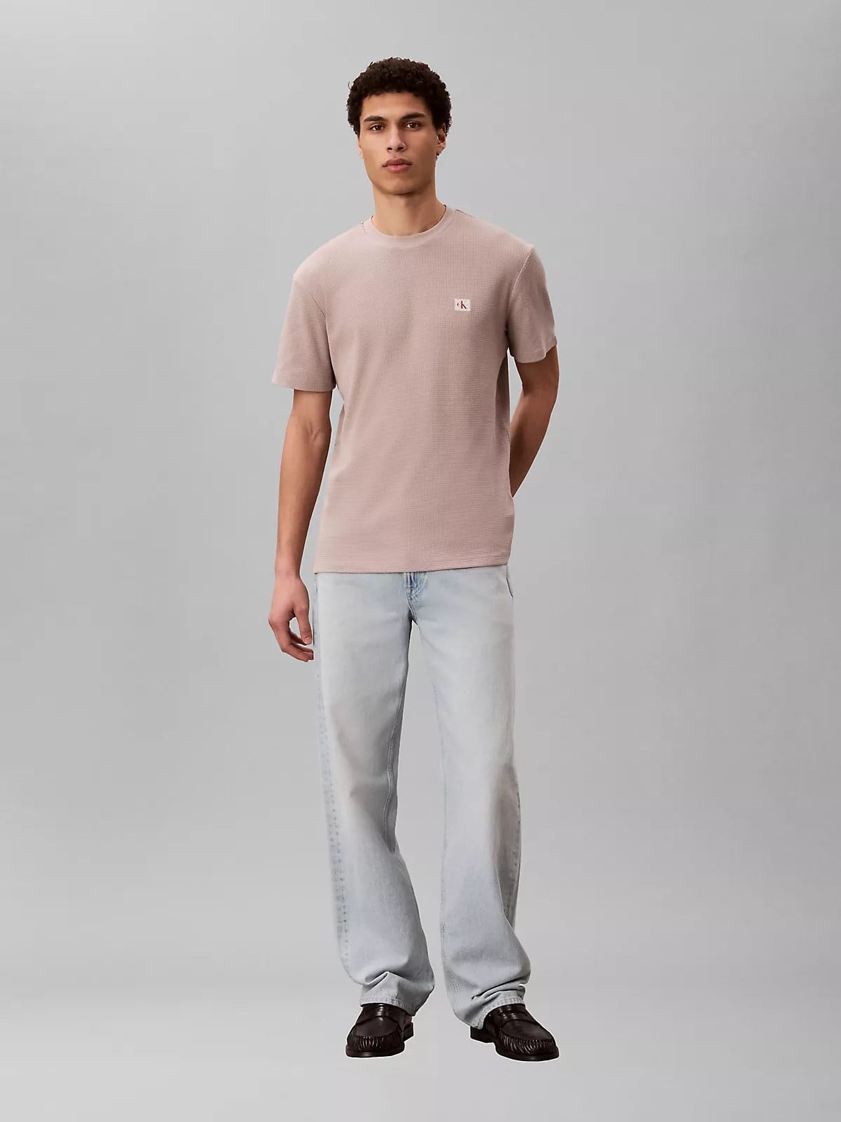 Calvin Klein Calvin Klein Erkek Normal Kesim Yuvarlak Yakalı Logo Etiketli Kısa Kollu Pembe T-Shirt LV04RD008G-K6B