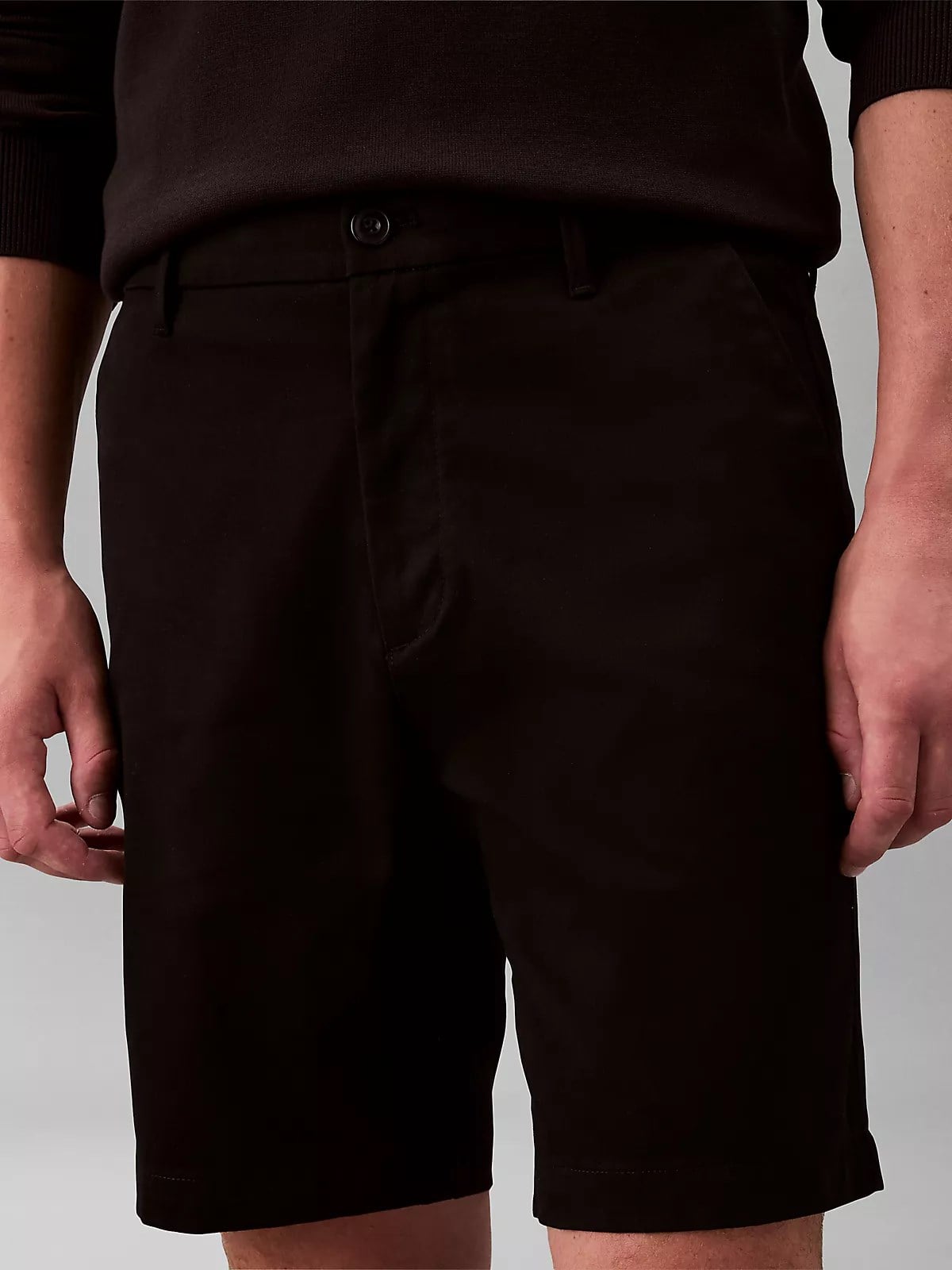 Calvin Klein Calvin Klein Erkek Normal Kesim Pamuklu Chino Siyah Şort LV04LB600G-UB1