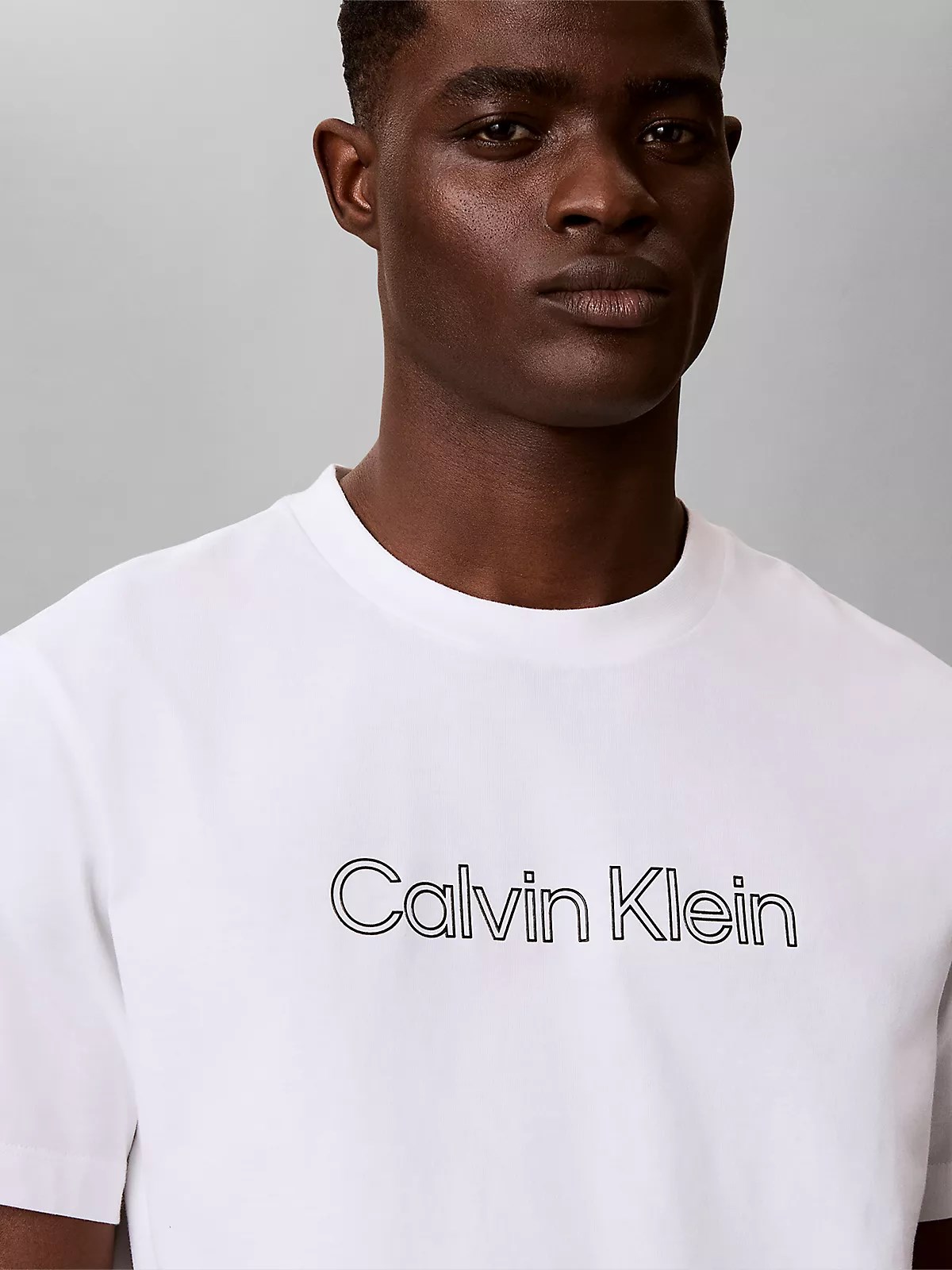Calvin Klein Calvin Klein Erkek Normal Kesim Yuvarlak Yakalı Logo Baskılı Kısa Kollu Beyaz T-Shirt LV04LG812G-YAF