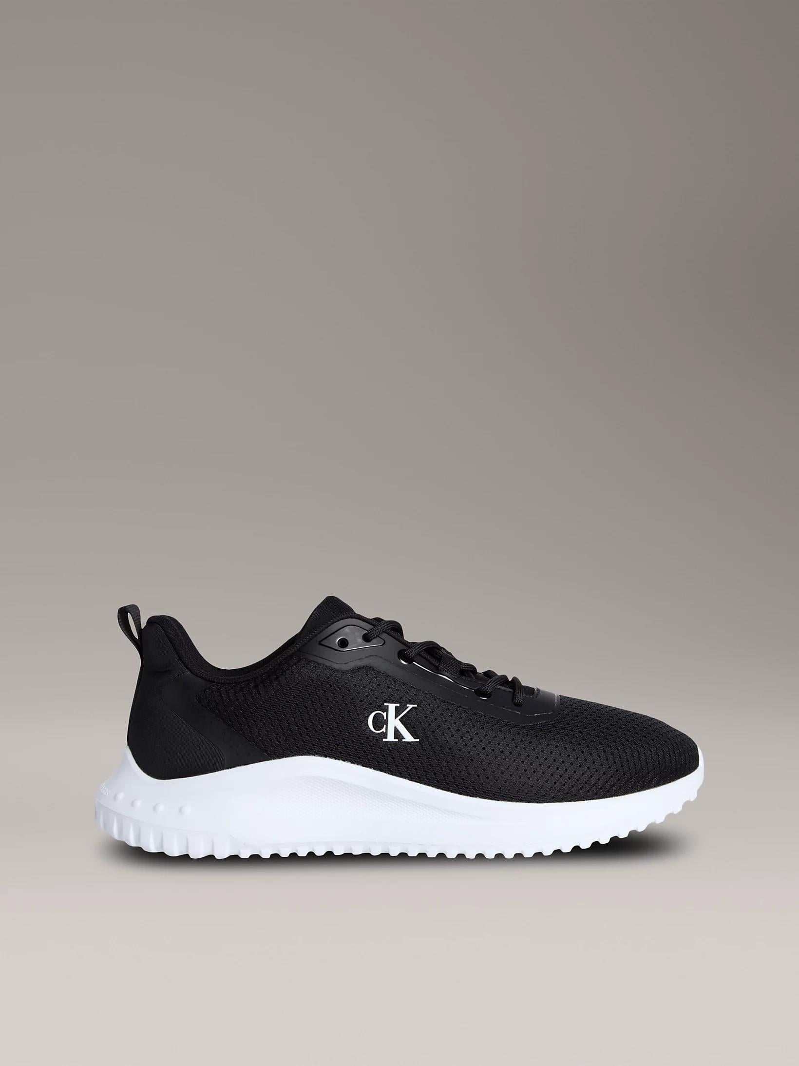 Calvin Klein Calvin Klein Erkek Orta Kalın Fileli Kumaş Yuvarlak Burun Rahat Taban Siyah Sneaker YM0YM01285-0GM