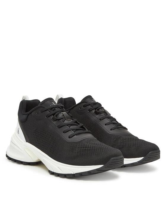 Calvin Klein Calvin Klein Erkek Orta Kalın Fileli Kumaş Yuvarlak Burun Rahat Taban Siyah Sneaker YM0YM01284-0GM