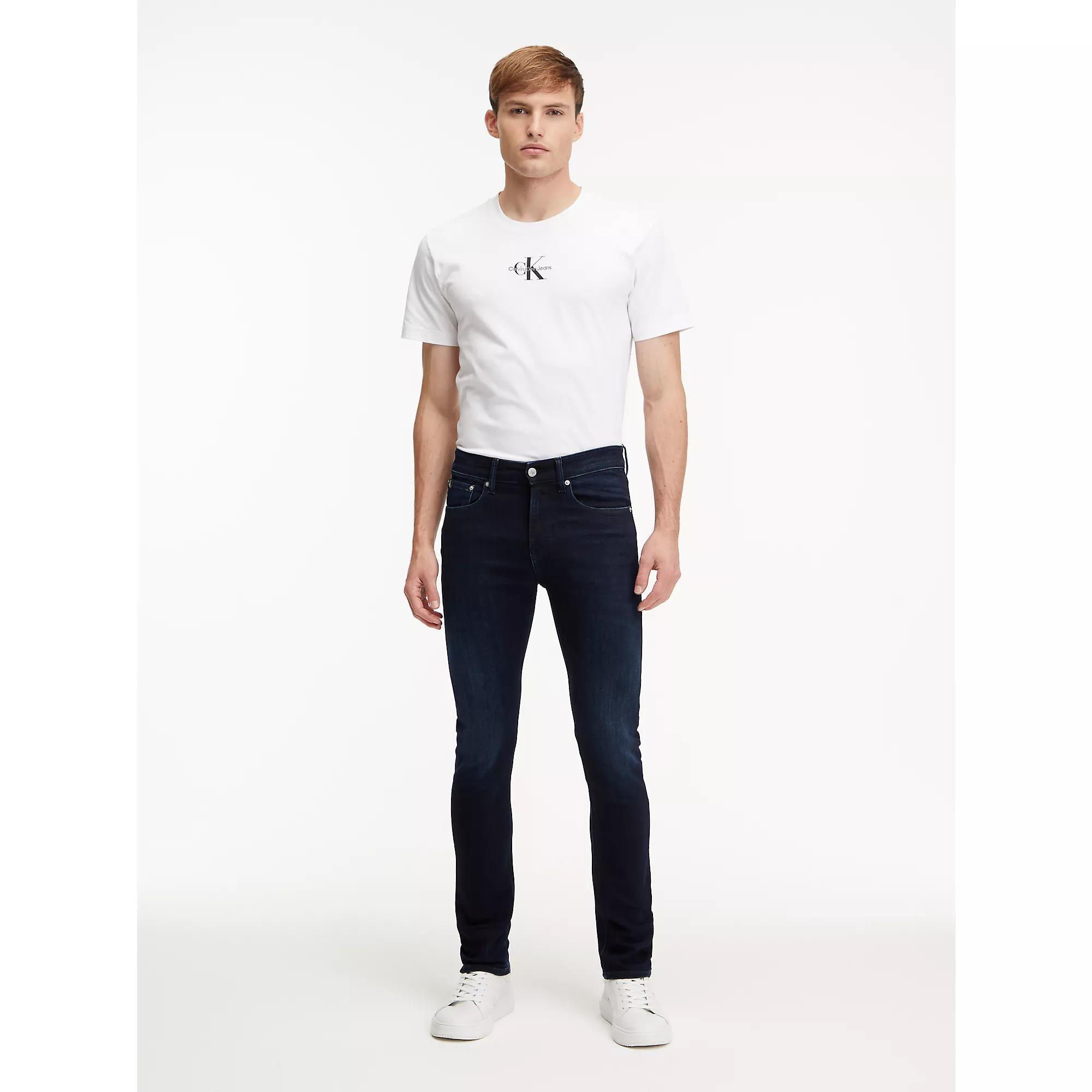 Calvin Klein Calvin Kleın Erkek Pamuklu Normal Bel 5 Cepli Düğmeli Mavi Jeans J30J323695-1BJ