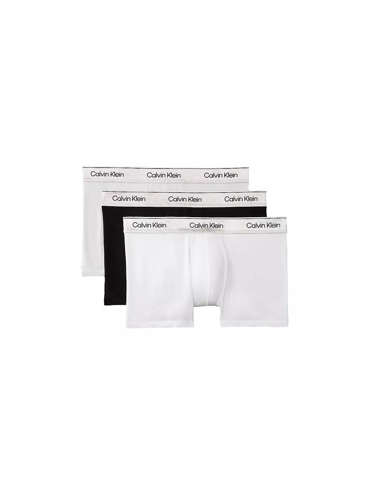 Calvin Klein Calvin Klein Erkek Pamuklu Slim Fit Beli Elastik Bantlı 3'lü Siyah-Beyaz Boxer LV00NB4575-4XK