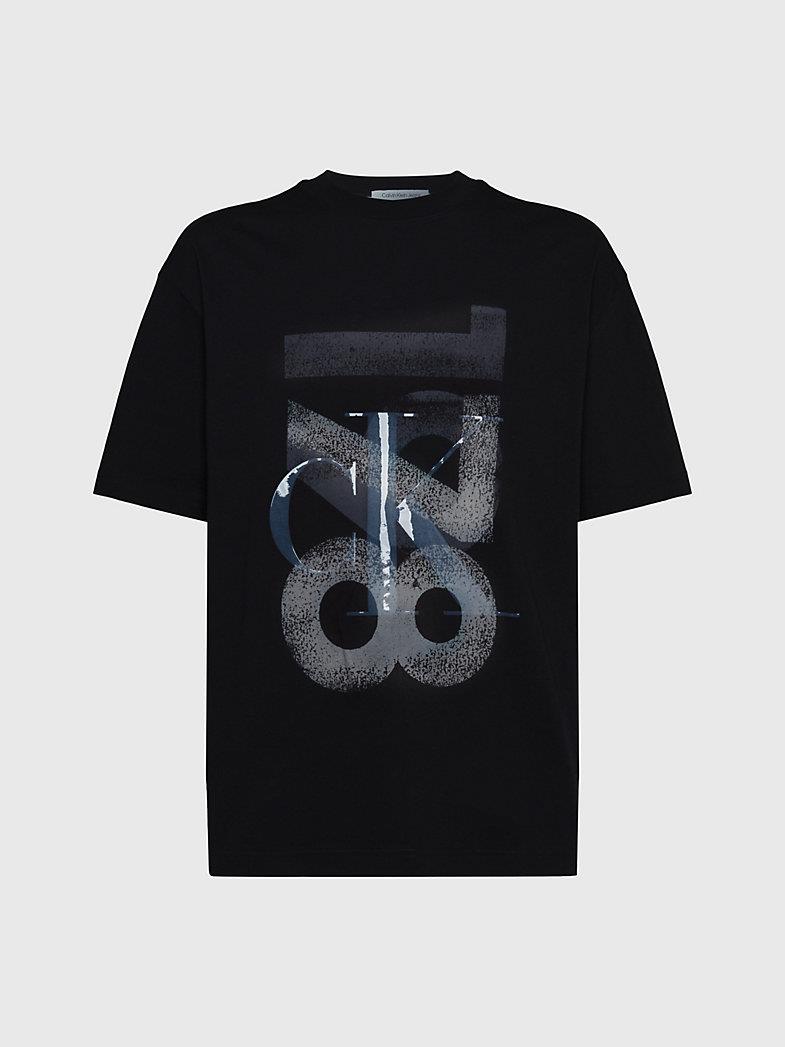 Calvin Klein Calvin Kleın Erkek Pamuklu Regular Fit Yuvarlak Yaka Siyah T-Shirt J30J324207-BEH
