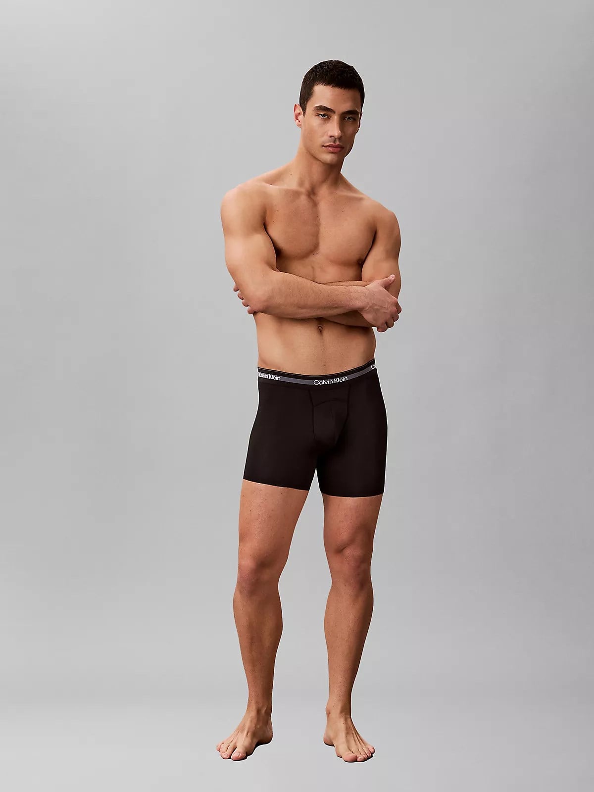 Calvin Klein Calvin Klein Erkek Pamuklu Slim Fit Beli Elastik Bantlı 3'lü Siyah Boxer LV00NB4537-UB1