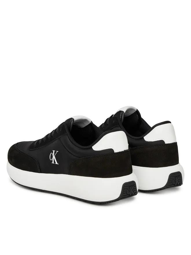 Calvin Klein Calvin Klein Erkek Rahat Yüksek Taban CK Logolu Deri Siyah Sneaker YM0YM01370-0GM