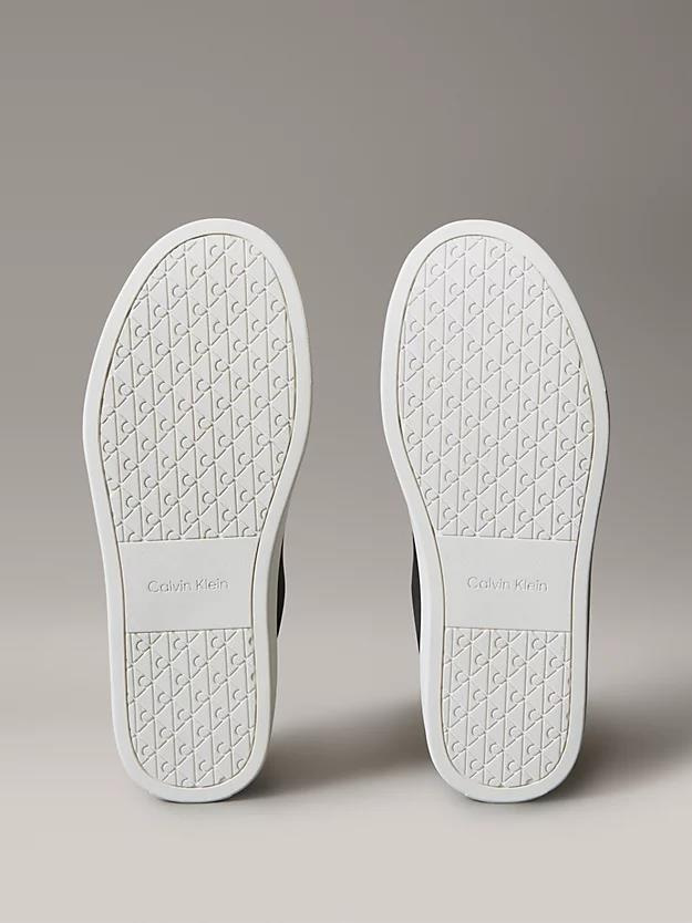 Calvin Klein Calvin Klein Erkek Rahat Taban Bağcıklı Deri Düz Taban Siyah Sneaker YM0YM01435-0GM