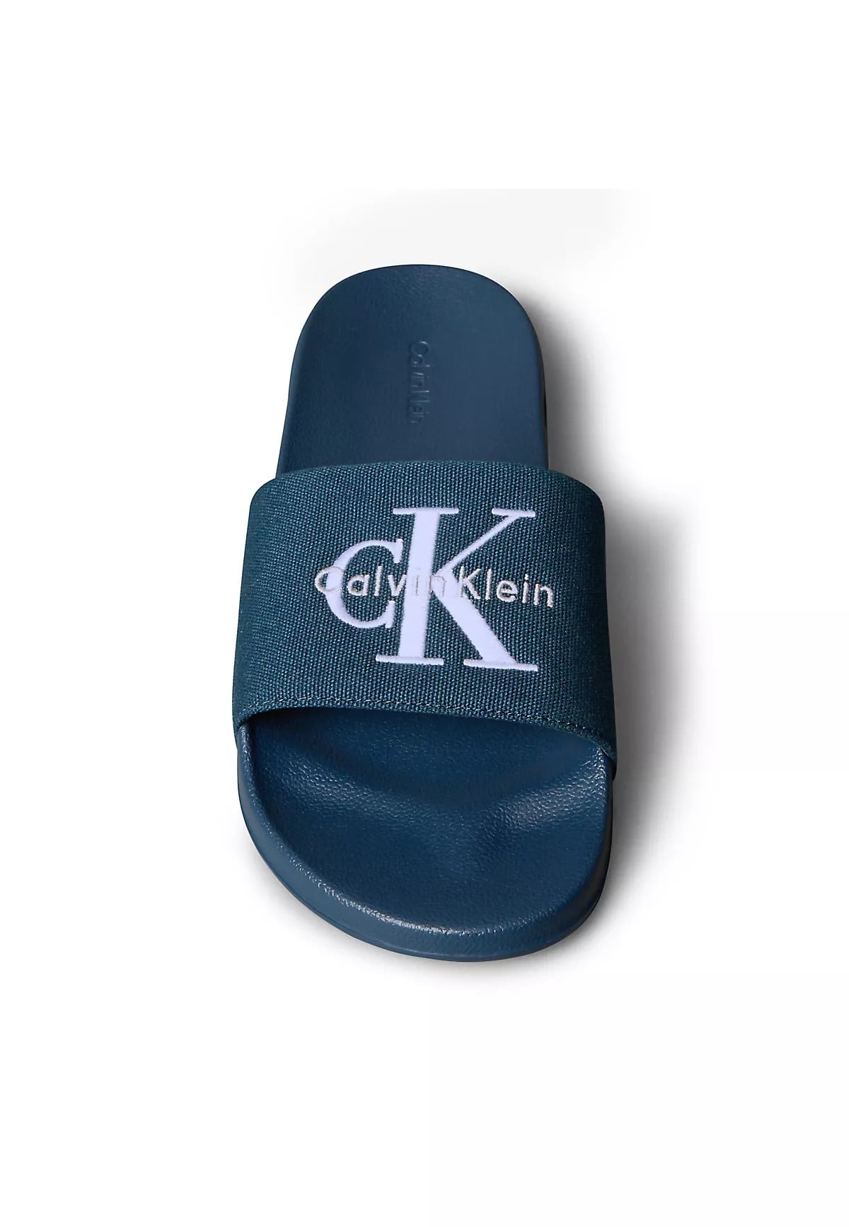 Calvin Klein Calvin Klein Erkek Rahat Taban Deri CK Desen Günlük Kullanım Lacivert Terlik YM0YM01393-BAI