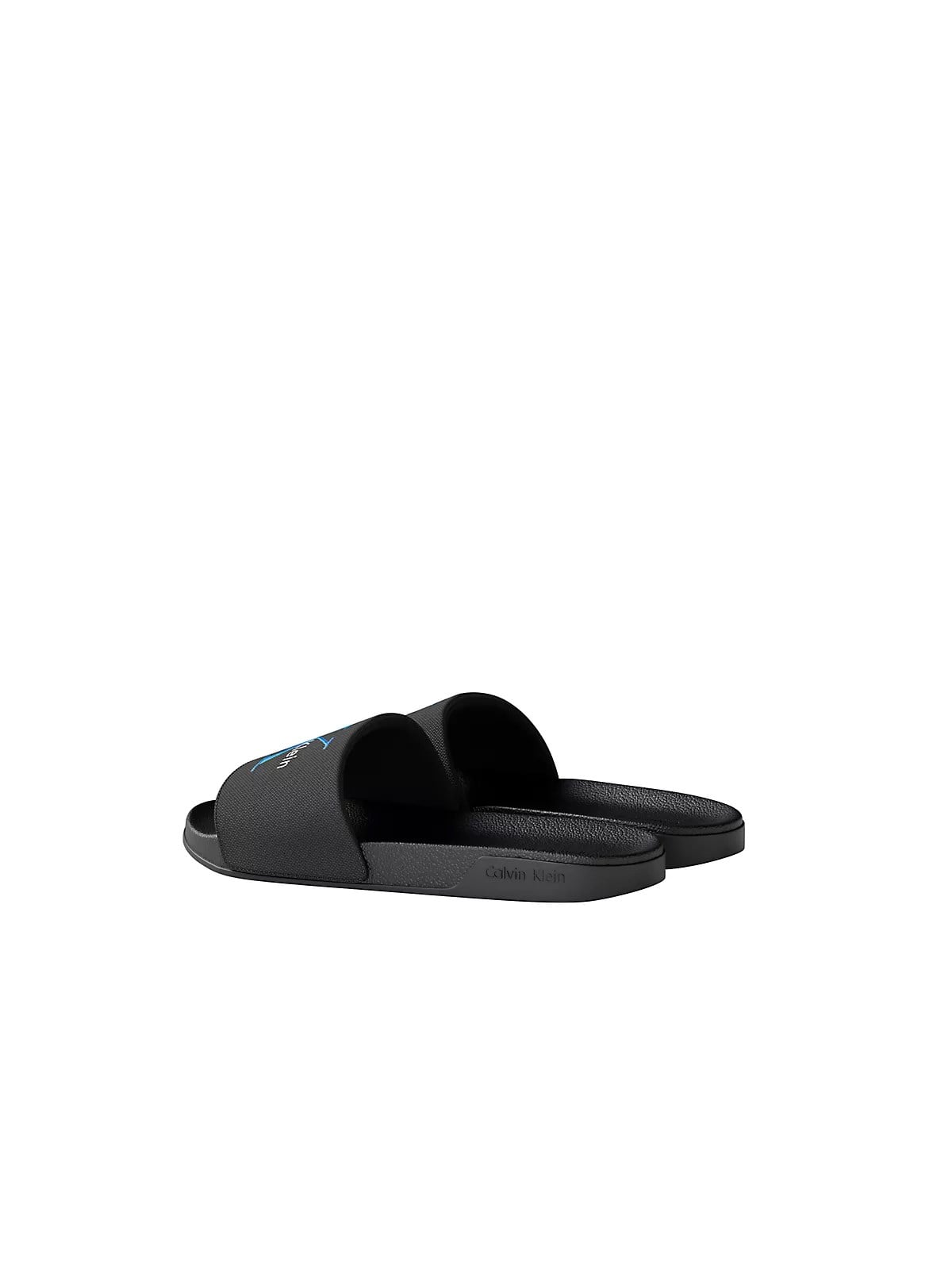 Calvin Klein Calvin Klein Erkek Rahat Taban Deri CK Desen Günlük Kullanım Siyah Terlik YM0YM01393-01I