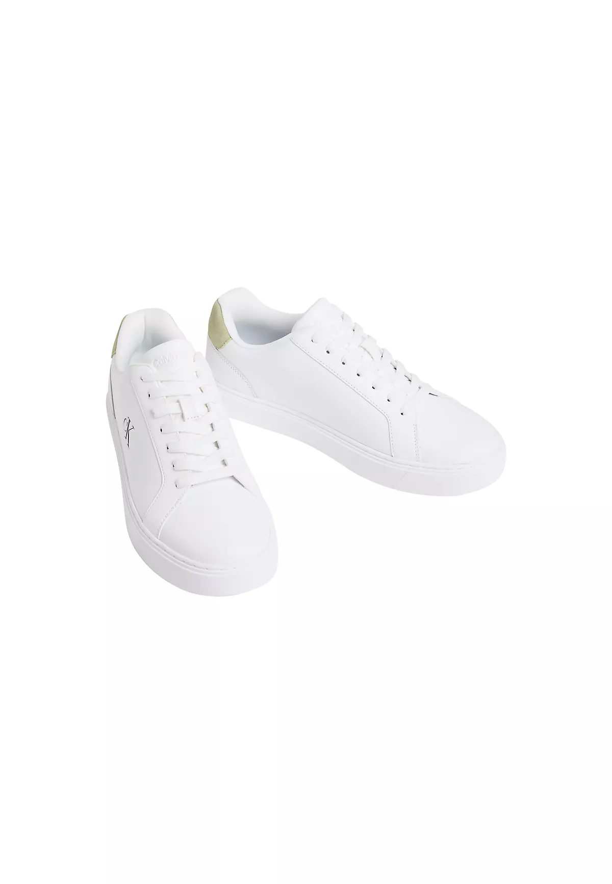 Calvin Klein Calvin Klein Erkek Rahat Taban Bağcıklı Deri Düz Taban Beyaz Sneaker YM0YM01435-01V