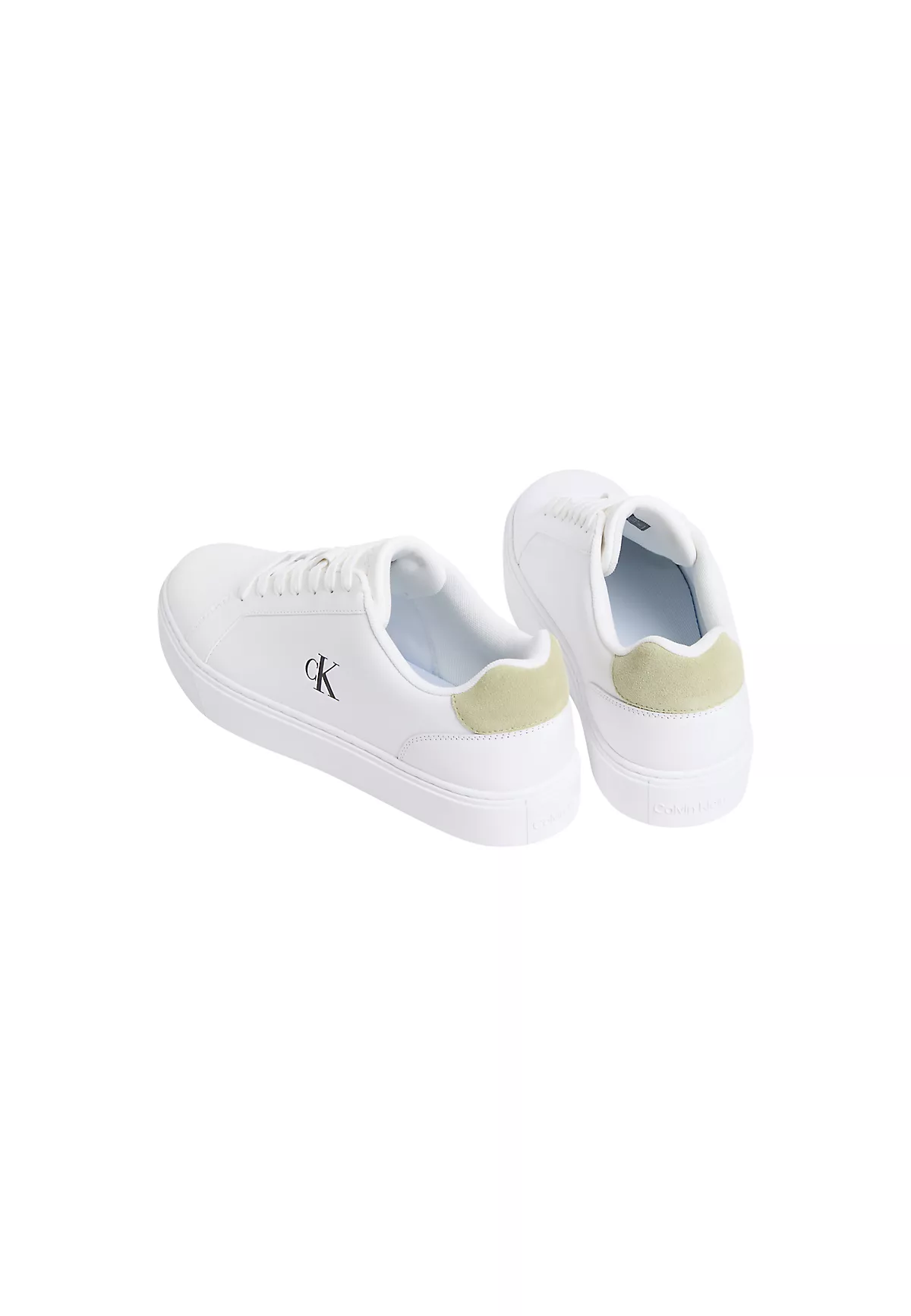 Calvin Klein Calvin Klein Erkek Rahat Taban Bağcıklı Deri Düz Taban Beyaz Sneaker YM0YM01435-01V