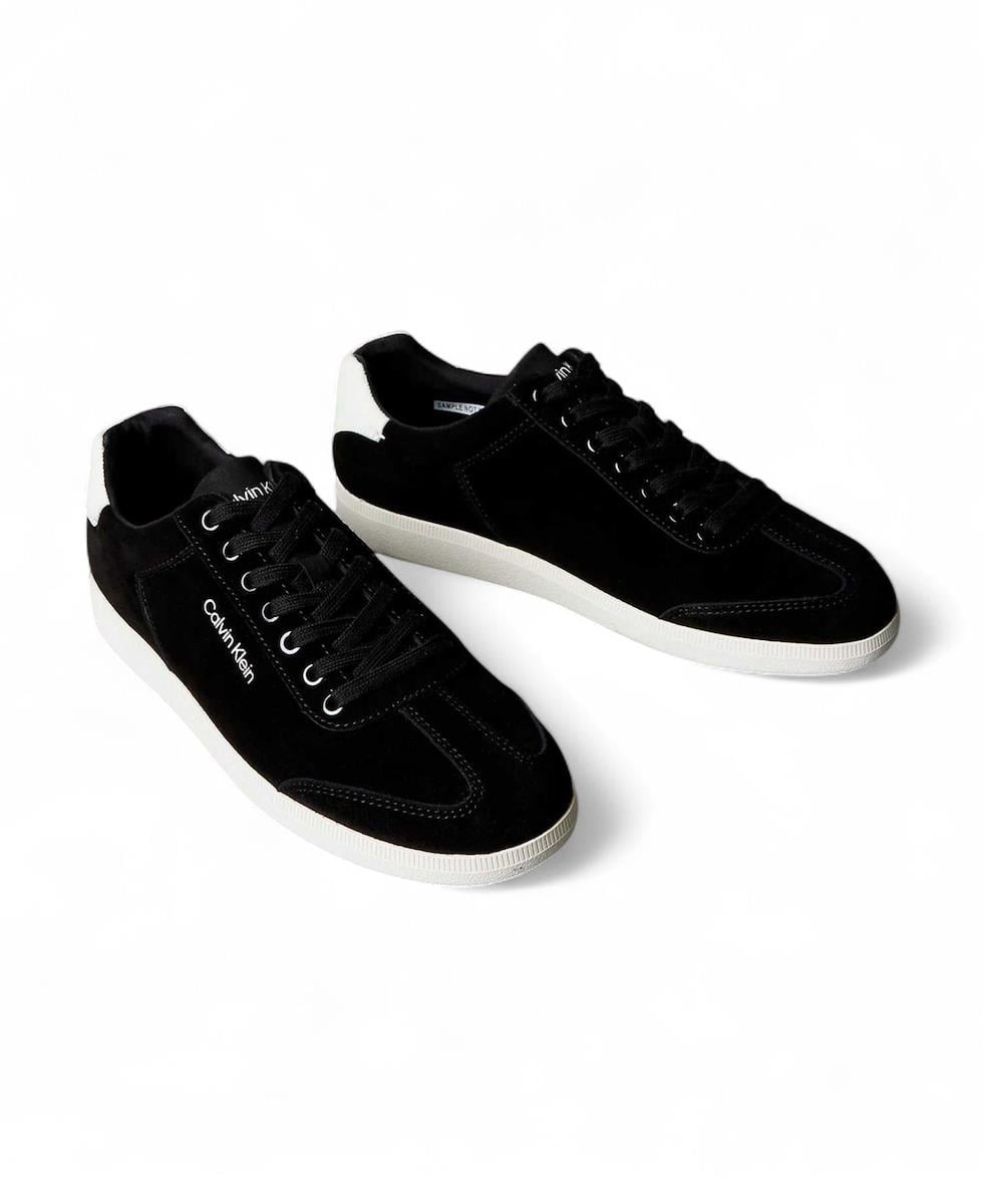 Calvin Klein Calvin Klein Erkek Rahat Taban Bağlamalı Süet Siyah Sneaker HM0HM01946-BEH
