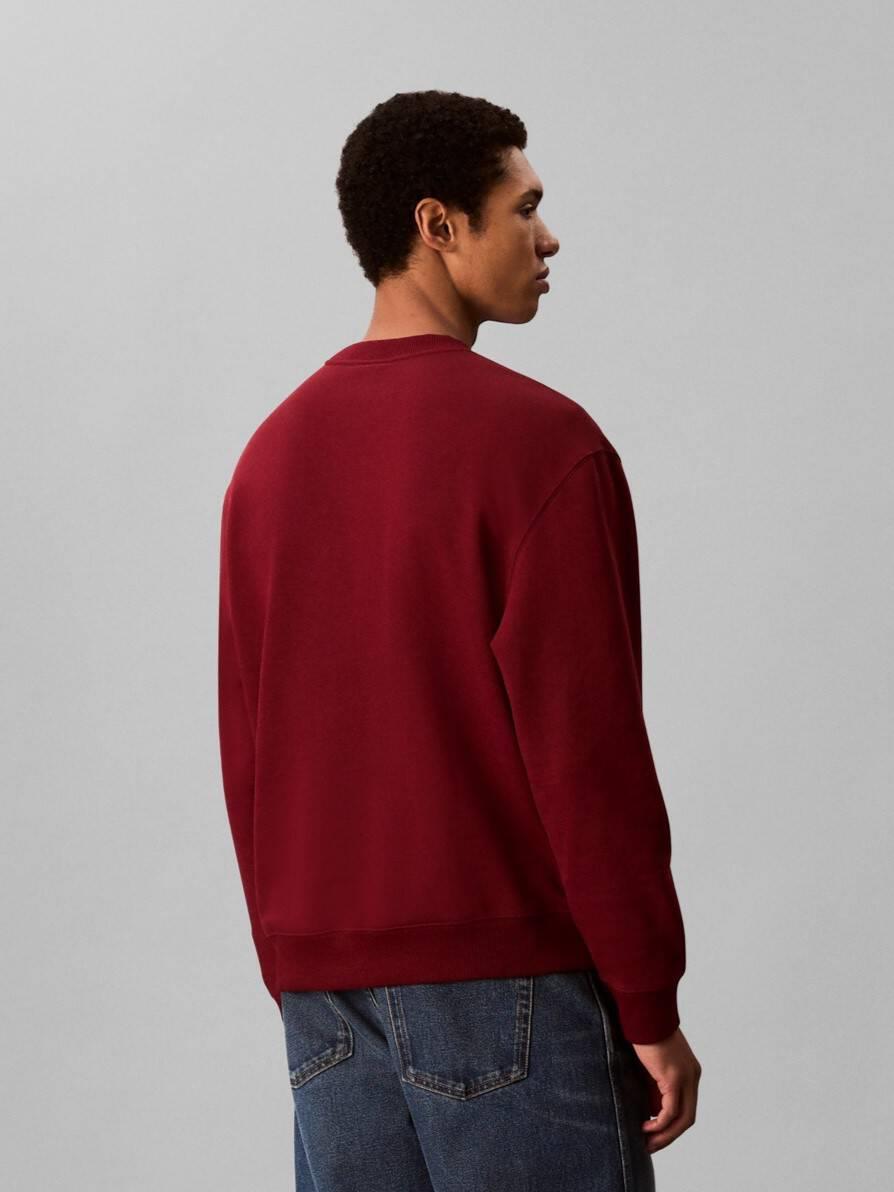 Calvin Klein Calvin Klein Erkek Regular Fit Pamuklu Bisiklet Yaka Uzun Kollu Kırmızı Sweatshirt LV04RC296G-WCV