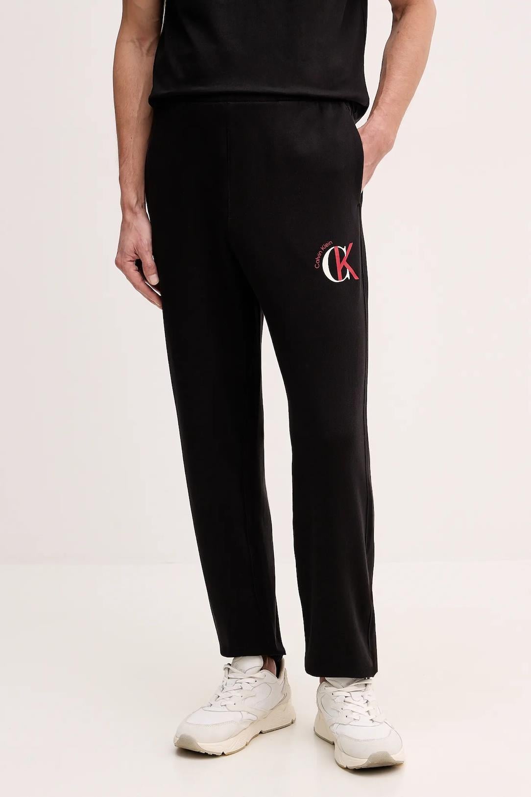 Calvin Klein Calvin Klein Erkek Regular Fit Beli ve Paçası Lastikli %100 Pamuklu Siyah Eşofman Altı LV04RE256G-UB1