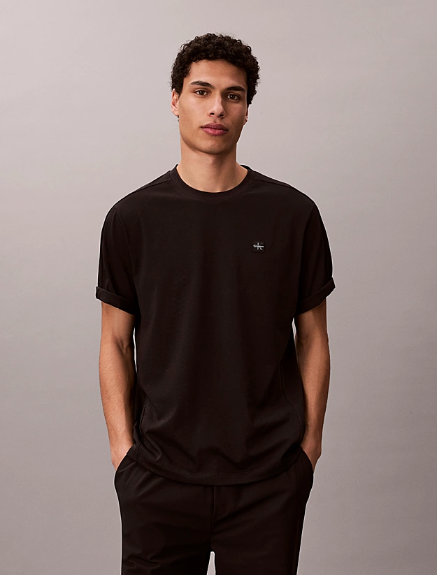 Calvin Klein Calvin Klein Erkek Regular Fit Yuvarlak Yakalı CK Logo Etiketli Kısa Kollu Siyah T-Shirt LVGMS6K112-UB1