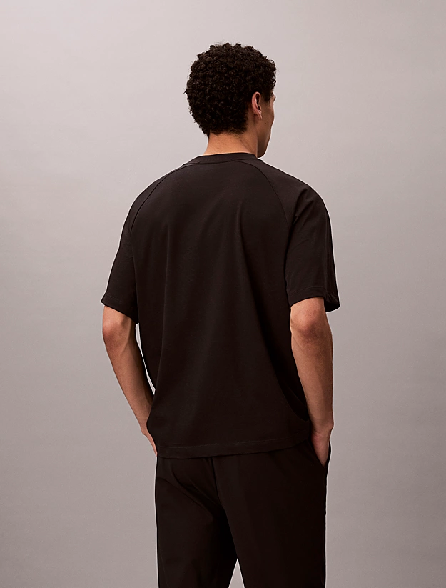 Calvin Klein Calvin Klein Erkek Regular Fit Yuvarlak Yakalı CK Logo Etiketli Kısa Kollu Siyah T-Shirt LVGMS6K112-UB1