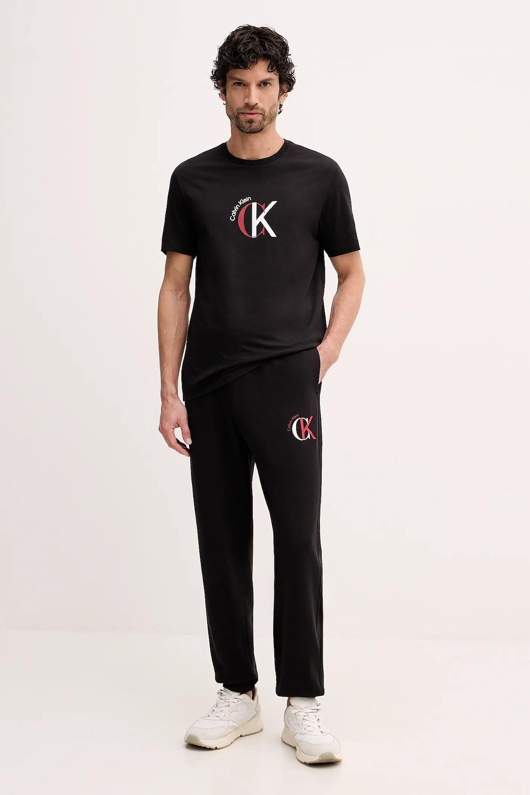 Calvin Klein Calvin Klein Erkek Regular Fit Beli ve Paçası Lastikli %100 Pamuklu Siyah Eşofman Altı LV04RE256G-UB1