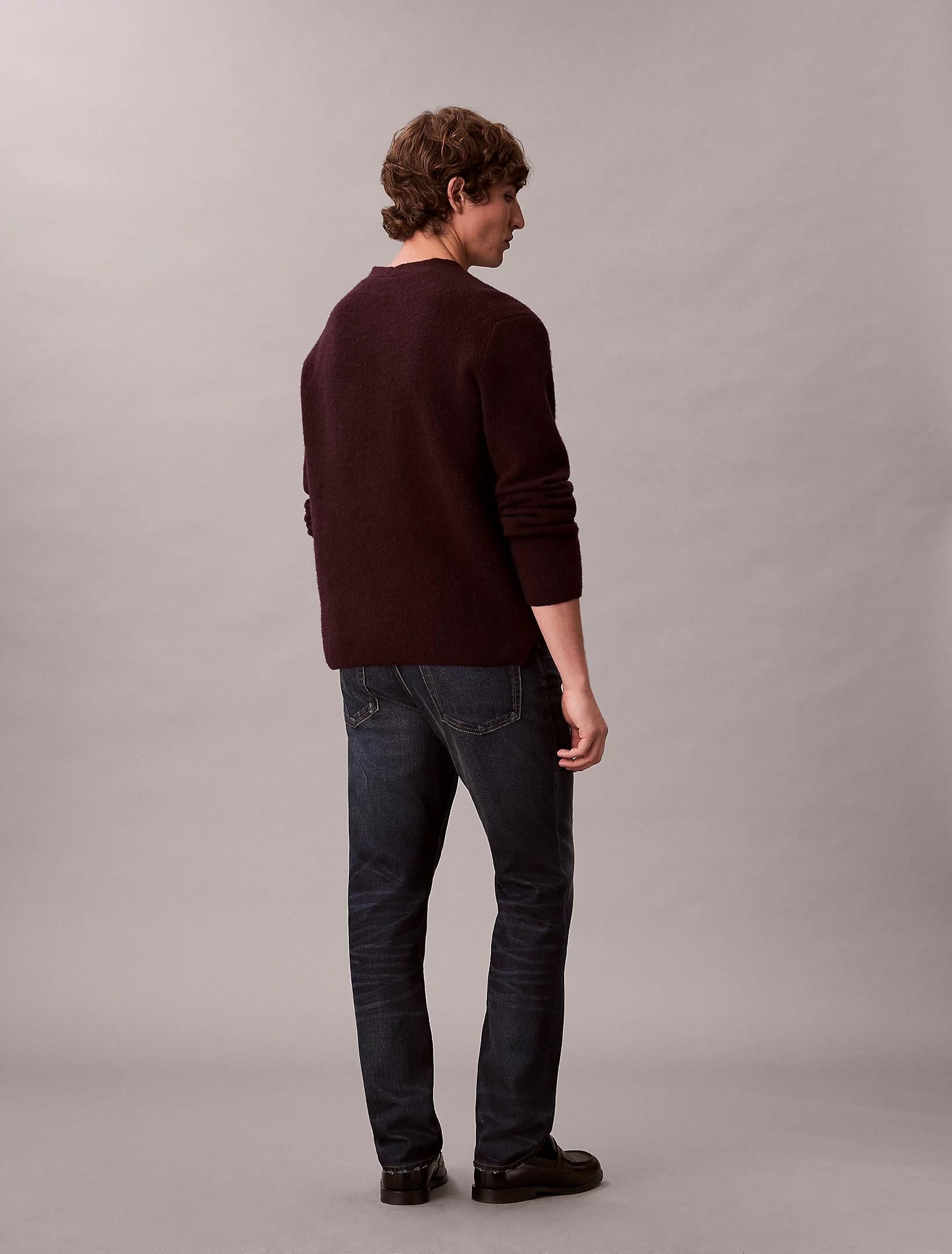 Calvin Klein Calvin Klein Erkek Slim Fit Eskitme Desenli Pamuklu Esnek Denim Lacivert Jeans LV04RE701G-2TH