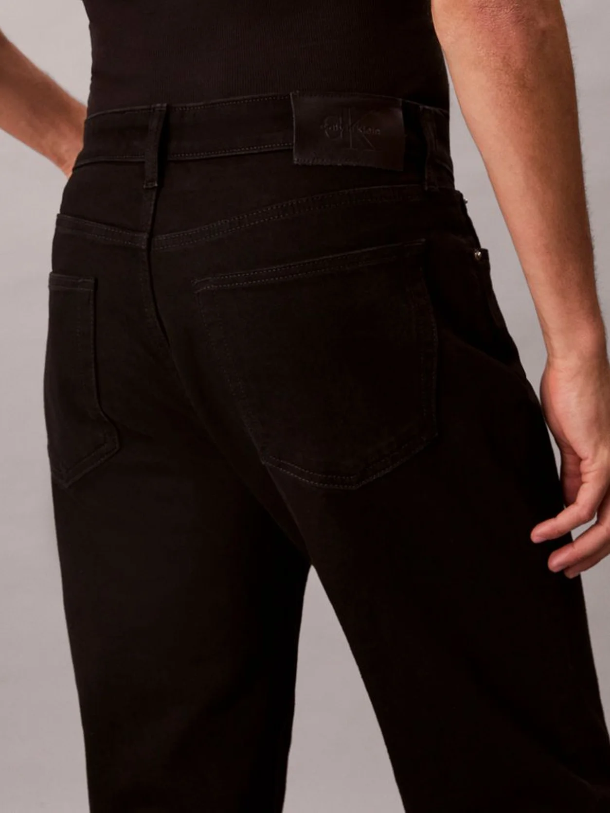 Calvin Klein Calvin Klein Erkek Straight Fit Düz Paça Pamuklu Denim Siyah Jeans LV04RF740G-JW4