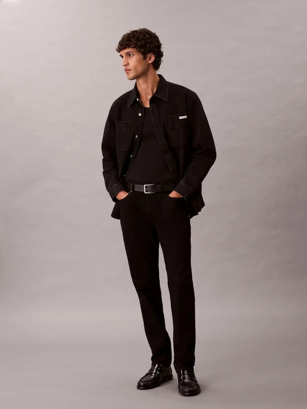 Calvin Klein Calvin Klein Erkek Straight Fit Düz Paça Pamuklu Denim Siyah Jeans LV04RF740G-JW4