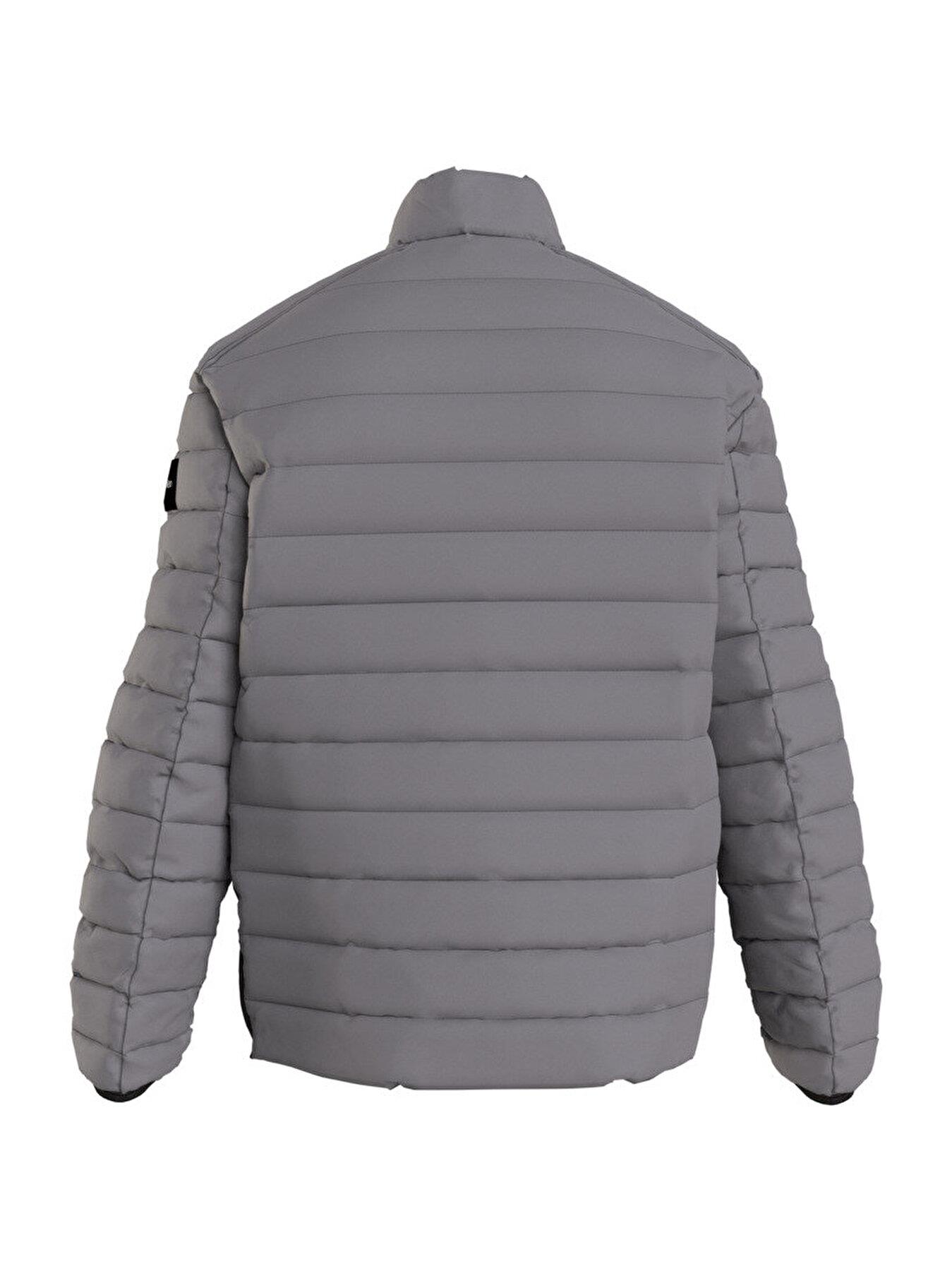 Calvin Klein Calvin Kleın Erkek Su Geçirmez Dik Yaka Şişme Gri Mont K10K108291-PC9