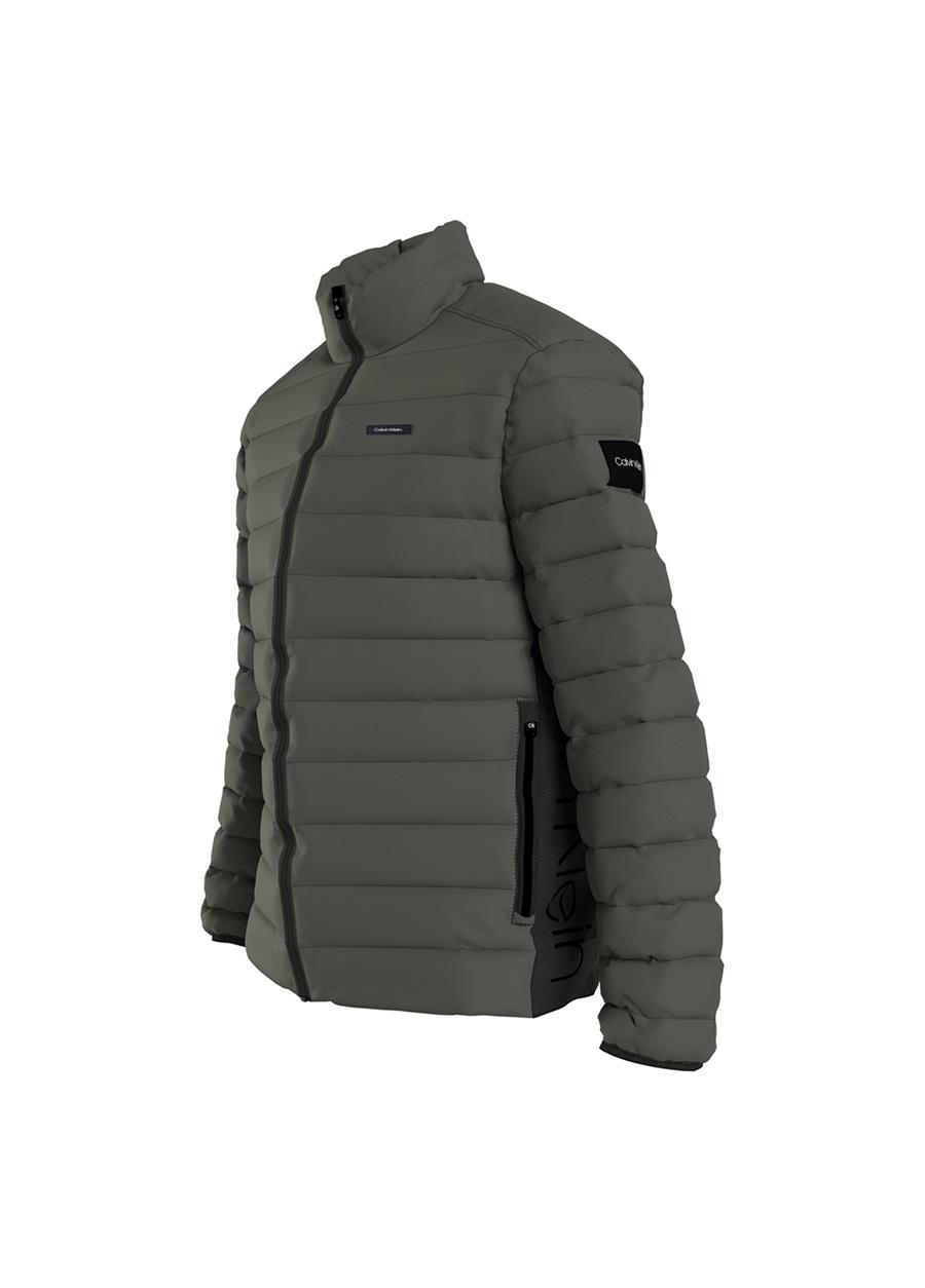 Calvin Klein Calvin Kleın Erkek Su Geçirmez Dik Yaka Şişme Yeşil Mont K10K108291-LLP