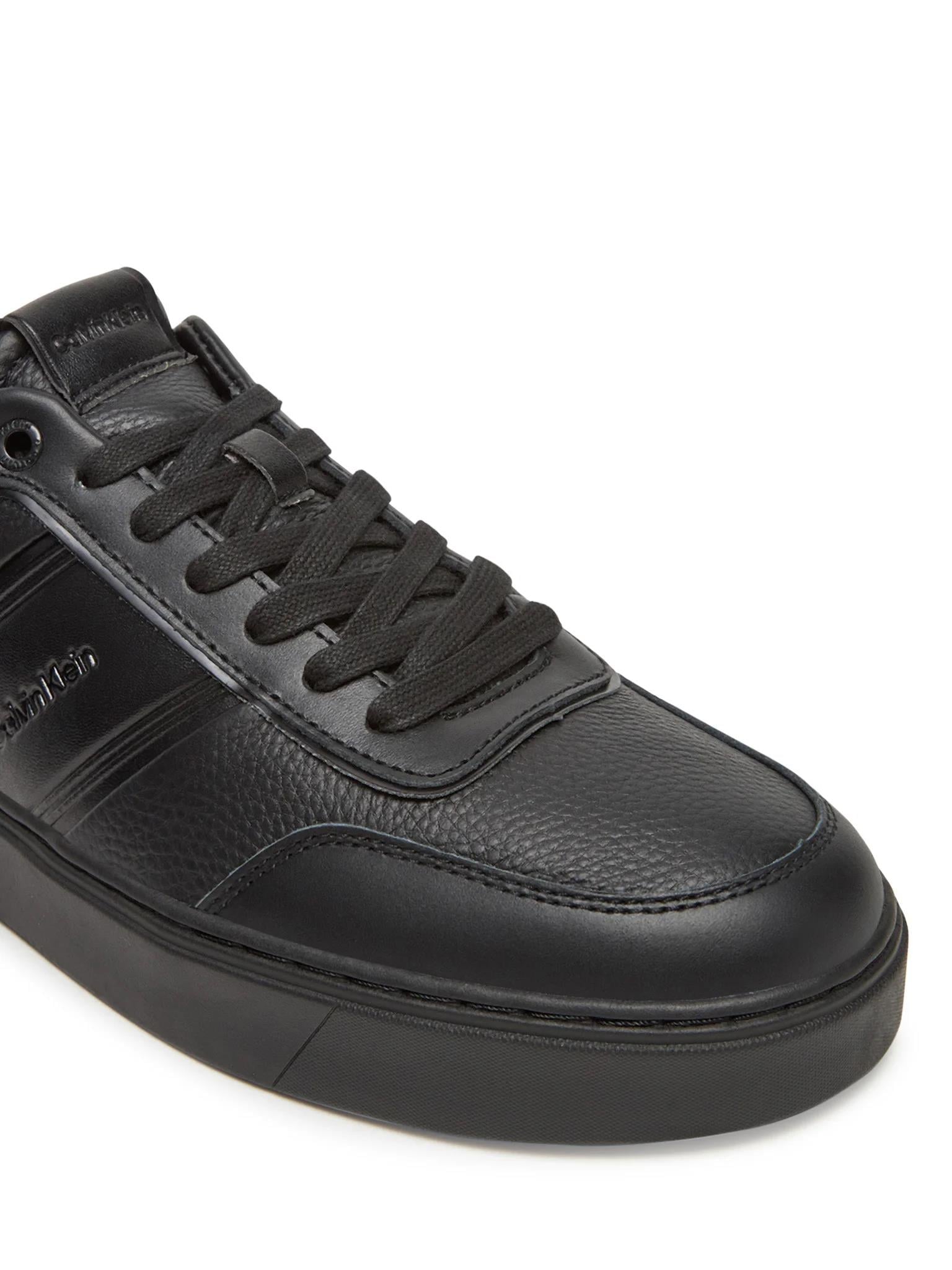 Calvin Klein Calvin Klein Erkek Topuk Destekli Düşük Bilek Deri Siyah Sneaker HM0HM01898-0GJ