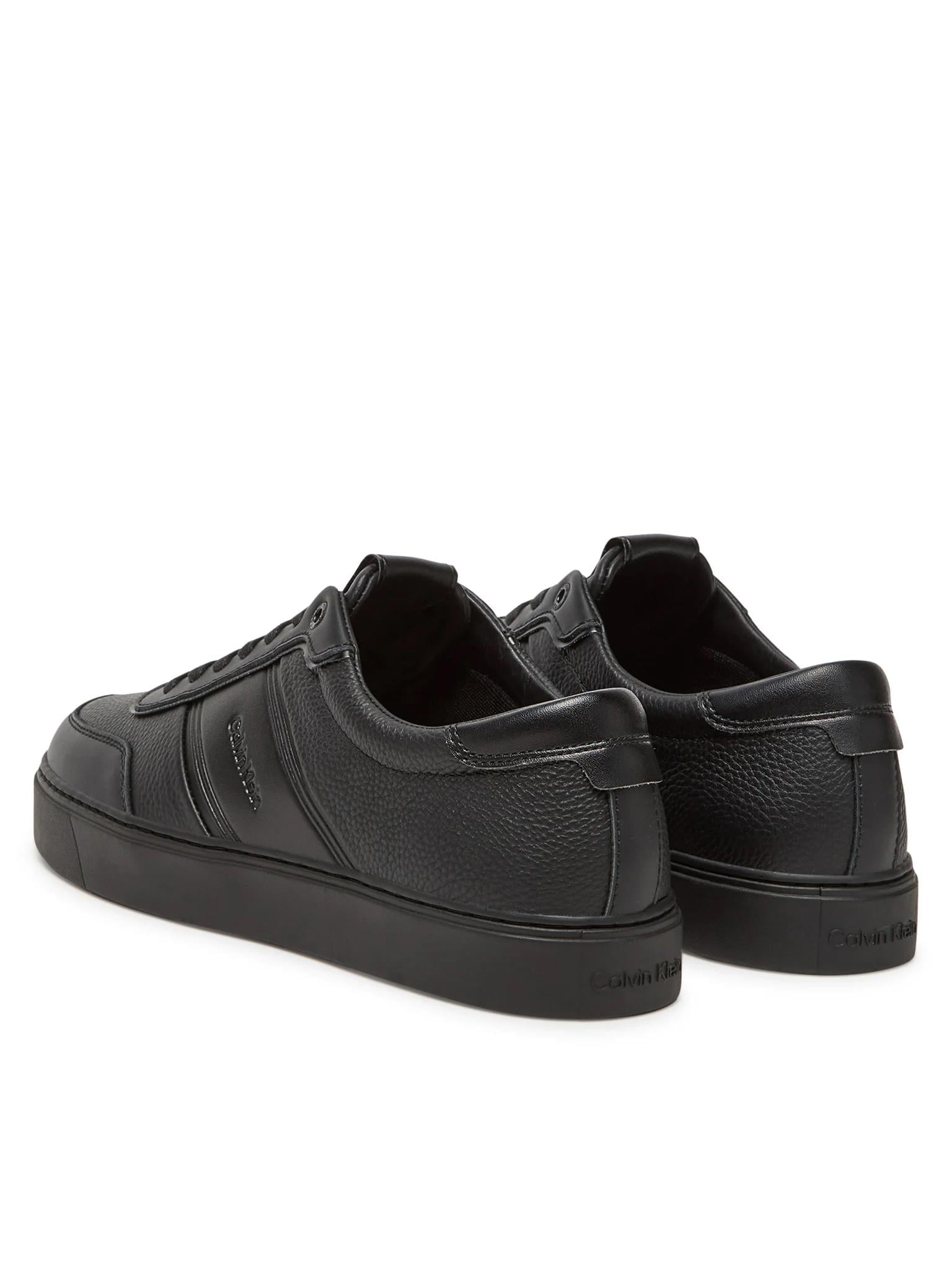 Calvin Klein Calvin Klein Erkek Topuk Destekli Düşük Bilek Deri Siyah Sneaker HM0HM01898-0GJ