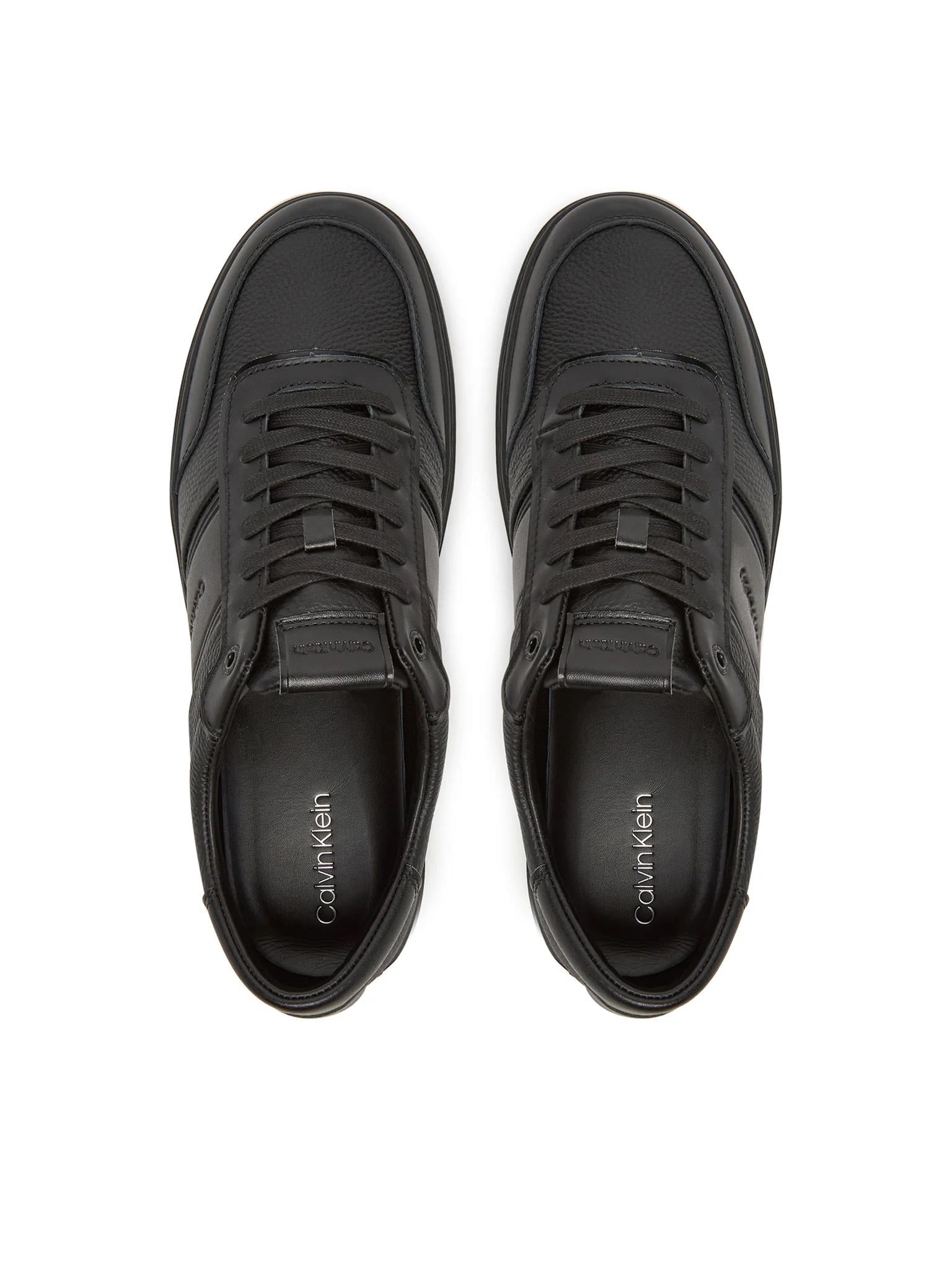 Calvin Klein Calvin Klein Erkek Topuk Destekli Düşük Bilek Deri Siyah Sneaker HM0HM01898-0GJ