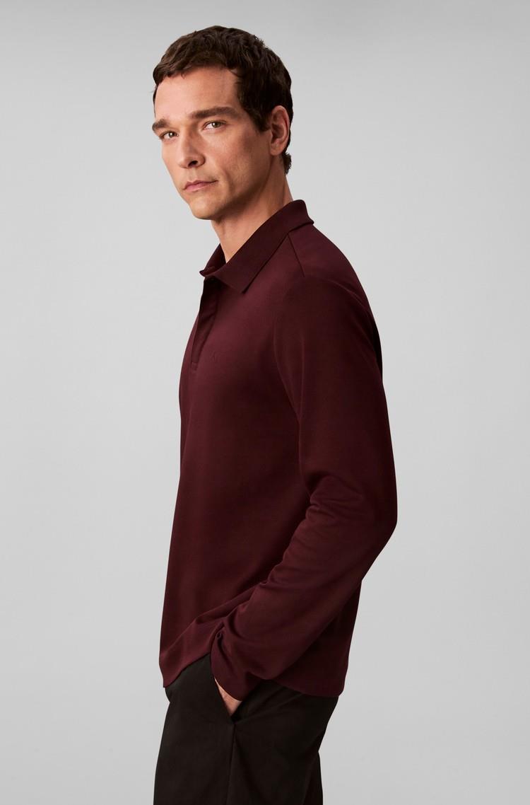 Calvin Klein Calvin Klein Erkek Uzun Kol Regular Fit Düğme Kapama Bordo Polo Yaka T-Shirt LV04LD233G-GR9