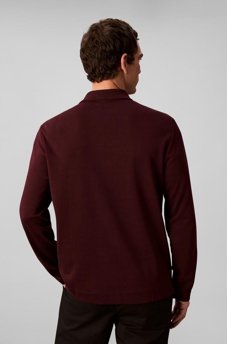 Calvin Klein Calvin Klein Erkek Uzun Kol Regular Fit Düğme Kapama Bordo Polo Yaka T-Shirt LV04LD233G-GR9