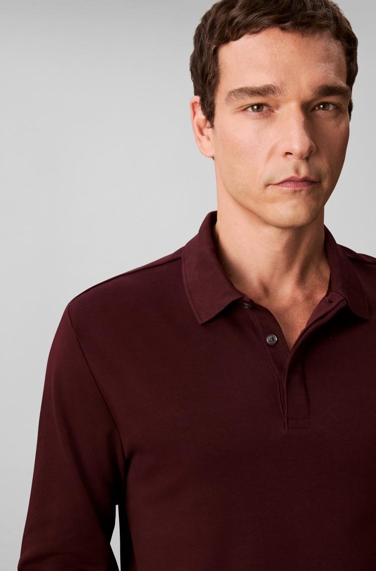 Calvin Klein Calvin Klein Erkek Uzun Kol Regular Fit Düğme Kapama Bordo Polo Yaka T-Shirt LV04LD233G-GR9