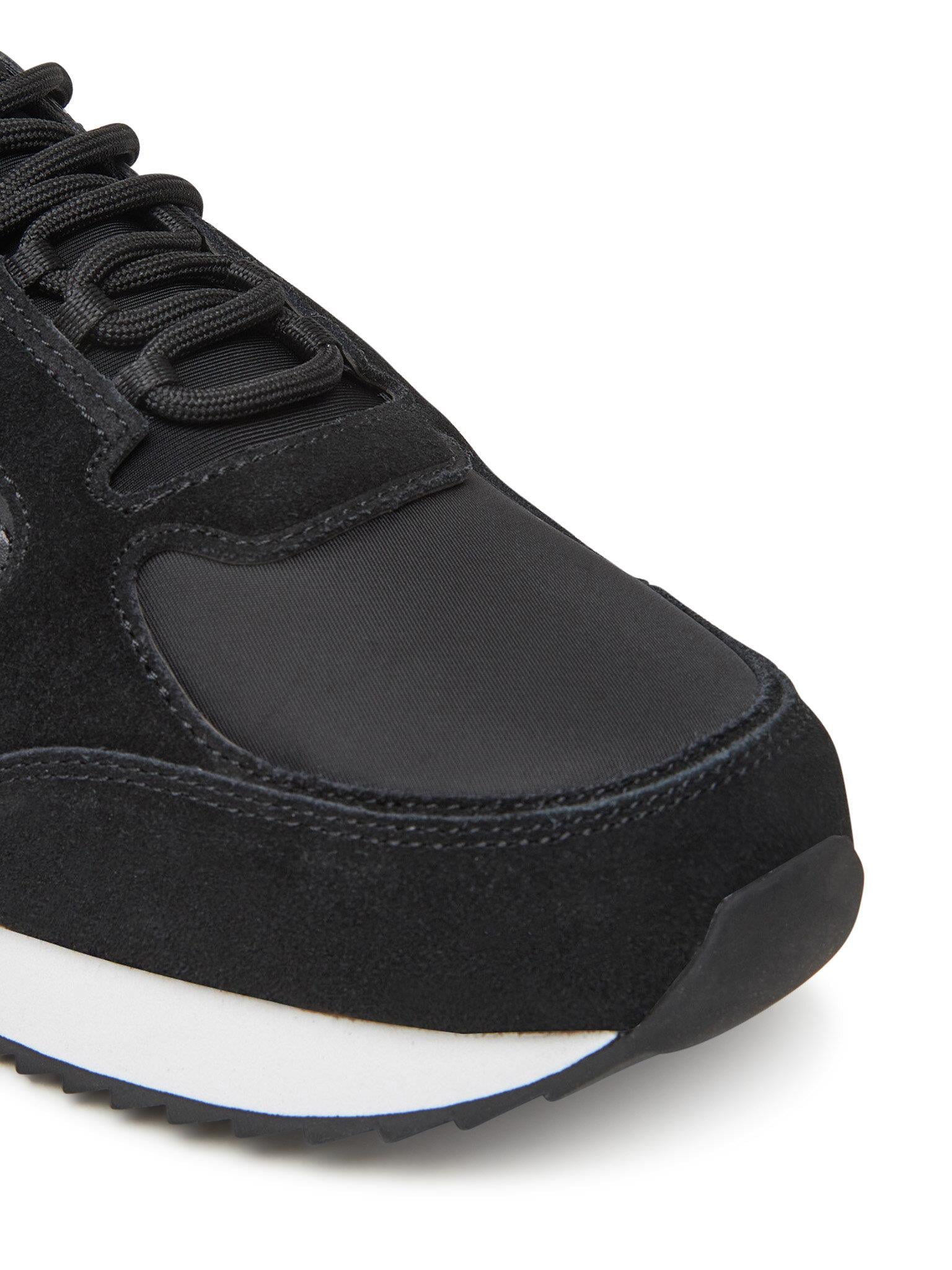 Calvin Klein Calvin Klein Erkek Yuvarlak Burun Lamine Deri Bağlamalı Orta Kalın Topuk Siyah Sneaker YM0YM01326-0GM