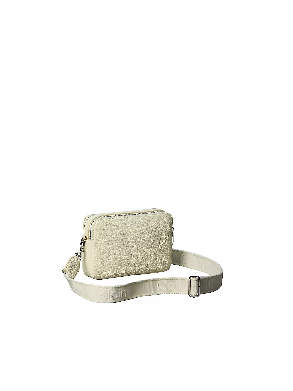Calvin Klein Calvin Klein Kadın Askı Ayarlanabilir Calvin Klein Yazılı Fermuar Kapama Deri Açık Yeşil Çanta LV04F3656G-486