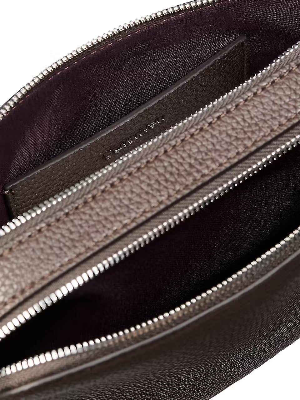 Calvin Klein Calvin Klein Kadın Askı Ayarlanabilir Calvin Klein Yazılı Fermuar Kapama Deri Kahverengi1 Çanta LV04F3656G-BAL