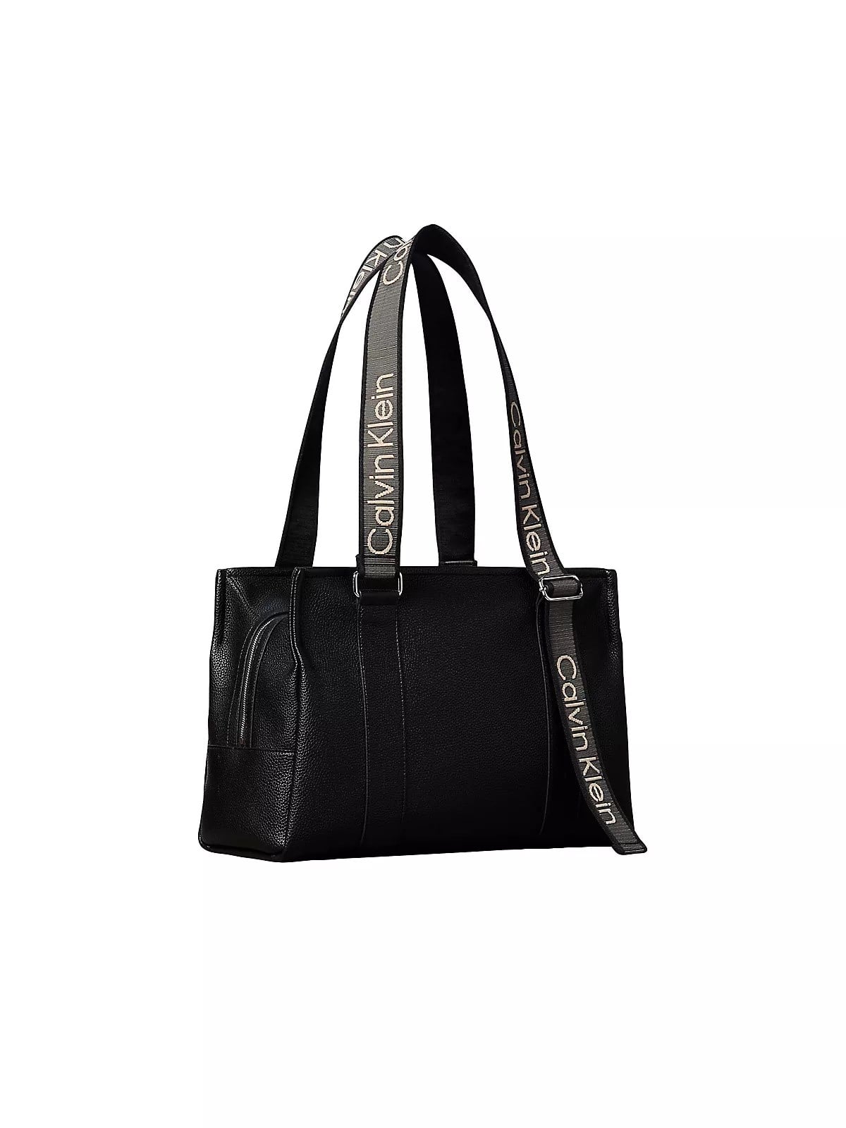 Calvin Klein Calvin Klein Kadın Ayarlanabilir Calvin Klein Yazılı Deri Fermuar Kapama Siyah Çanta LV04F3644G-UB1