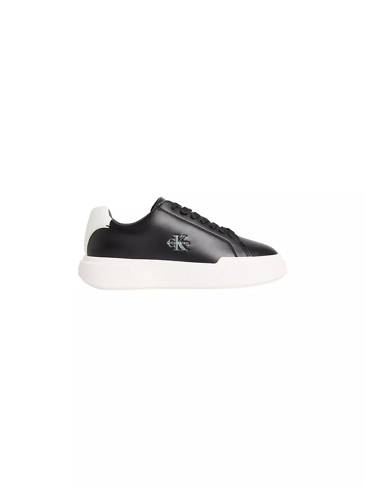 Calvin Klein Calvin Klein Kadın Bağcıklı Rahat Taban Logo Detaylı Deri Günlük Siyah Sneaker YW0YW01947-06W